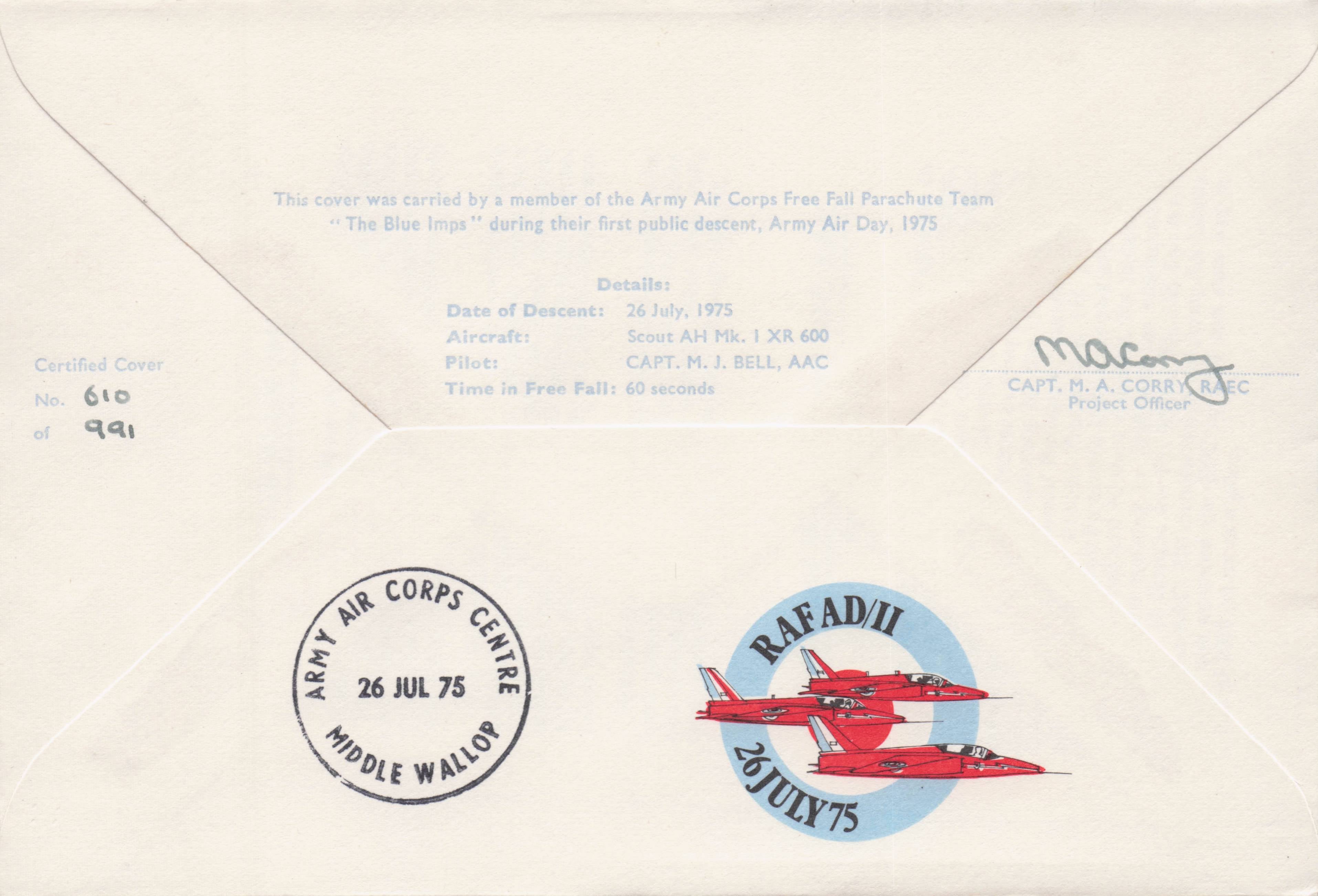 The Blue Imps Air Show Display Formatation Military Team MULTI Hand Signed FDC