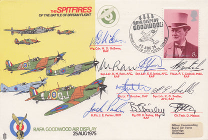 The Spitfires Of Battle Of Britain Flight WW2 MULTI 10x Hand Signed Rare FDC