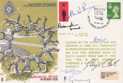The Silver Stars 1970s Military Air Divers Display 7x MULTI Hand Signed FDC