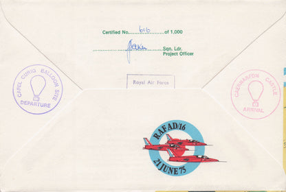 Snowdonia Hot Air Balloon Military 1970s MULTI 7x Hand Signed FDC