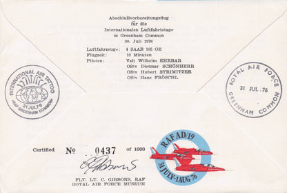Austrian Military Air Force Silver Birds Air Tattoo 9x MULTI Hand Signed FDC