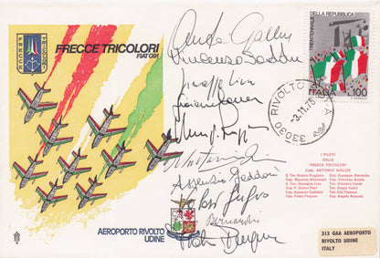 Frecce Tricolori Italian Rivolto Air Display Military MULTI 11x Hand Signed FDC