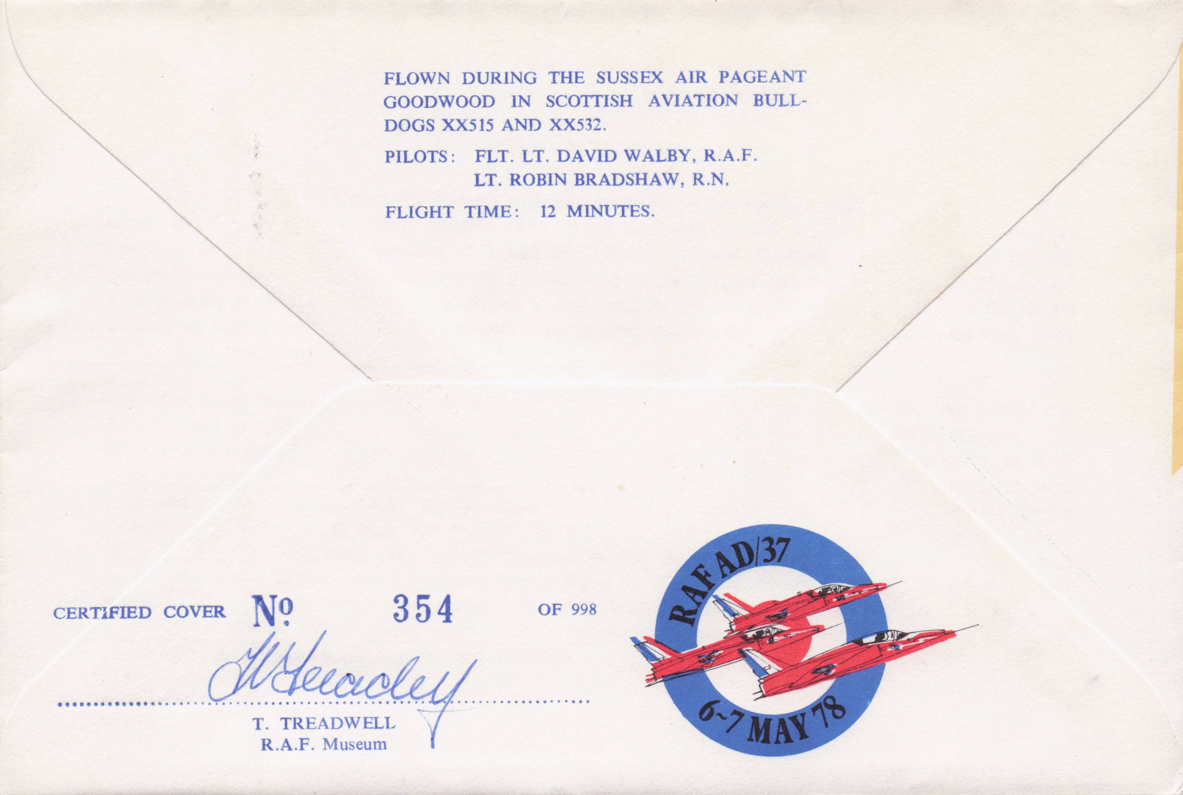 The Bulldogs Air Display Team MULTI Military 6x Hand Signed FDC