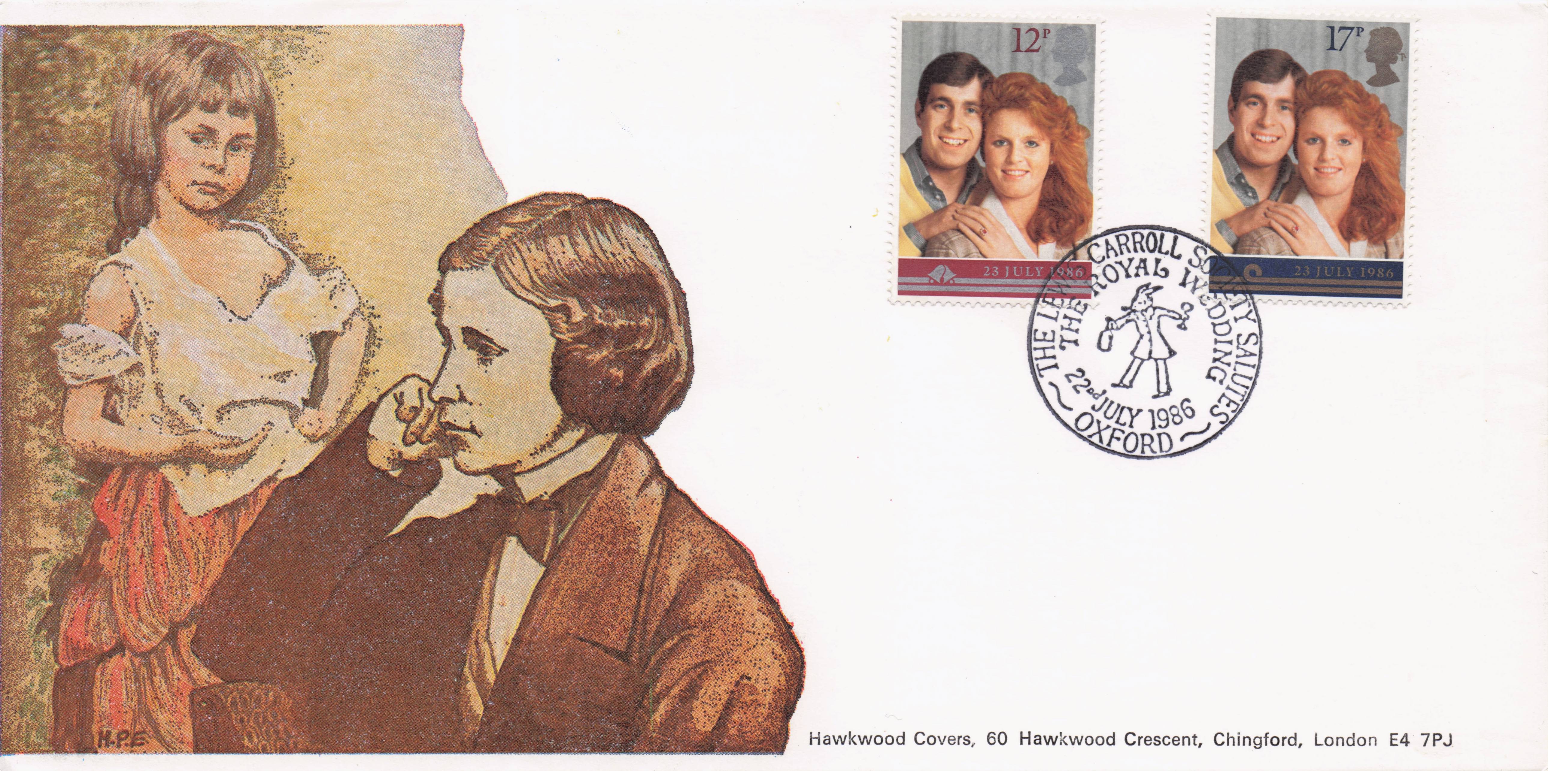Lewis Carroll of Alice In Wonderland Book Rare 1986 FDC