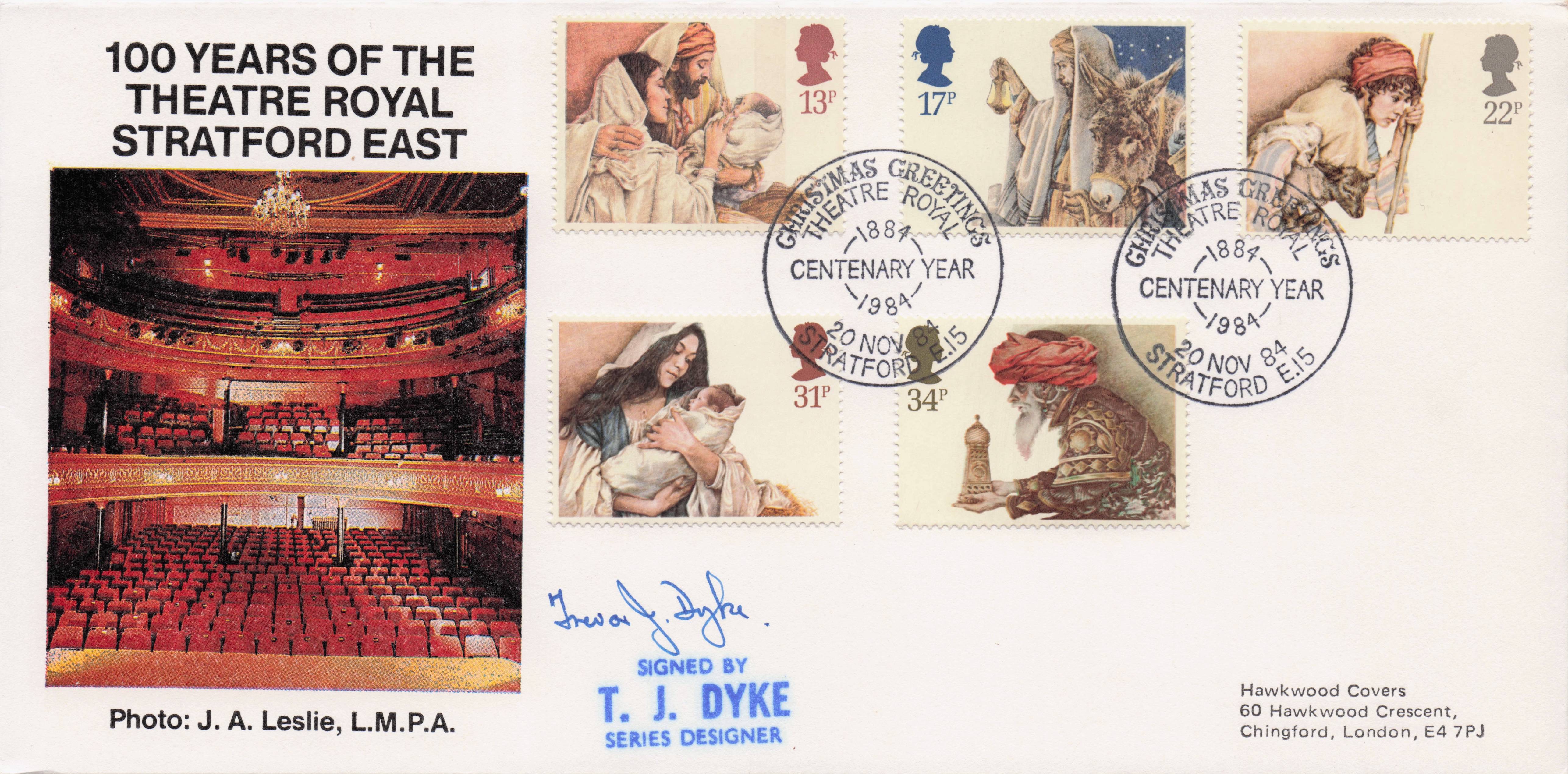 Stratford Theatre 100 Years Hand Signed Chingford Rare LTD TO 50 FDC