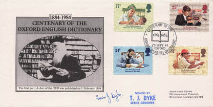 Oxford English Dictionary Centenary Book LTD TO 40 Artist Hand Signed FDC