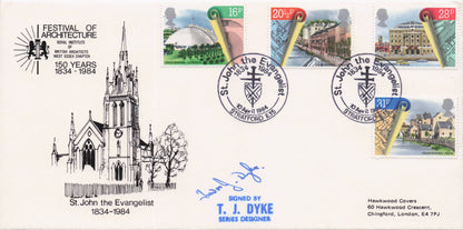 St John The Evangelist Church Stratford RARE LTD TO 32 Hand Signed FDC