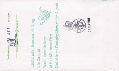 Owl & The Pussycat Hot Air Balloon Pilot Captain Hand Signed Flown FDC
