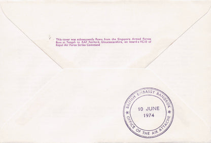 Thailand Rare Flown Military Royal Air Forces Escaping Society FDC
