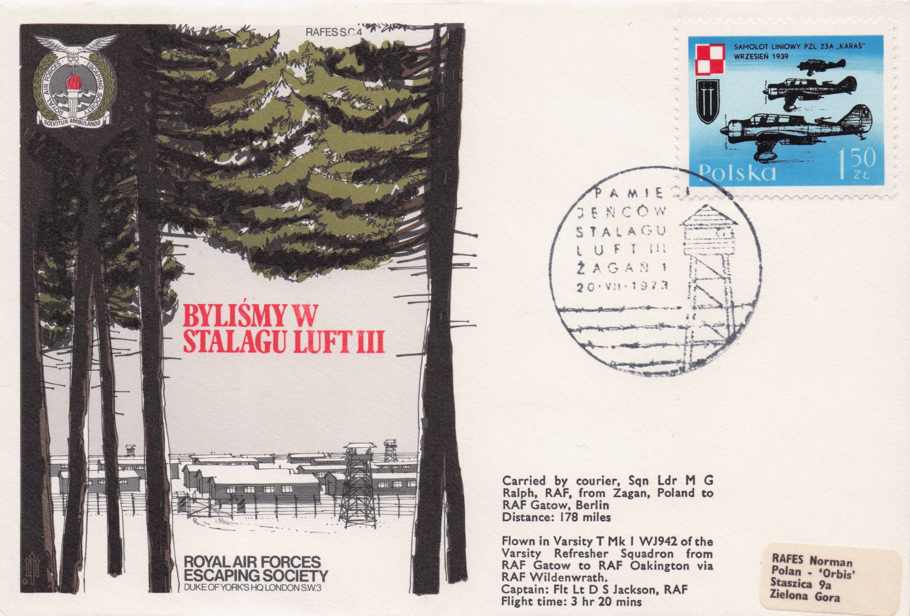 Polish Poland WW2 Rare Military Royal Air Forces Escaping Society FDC