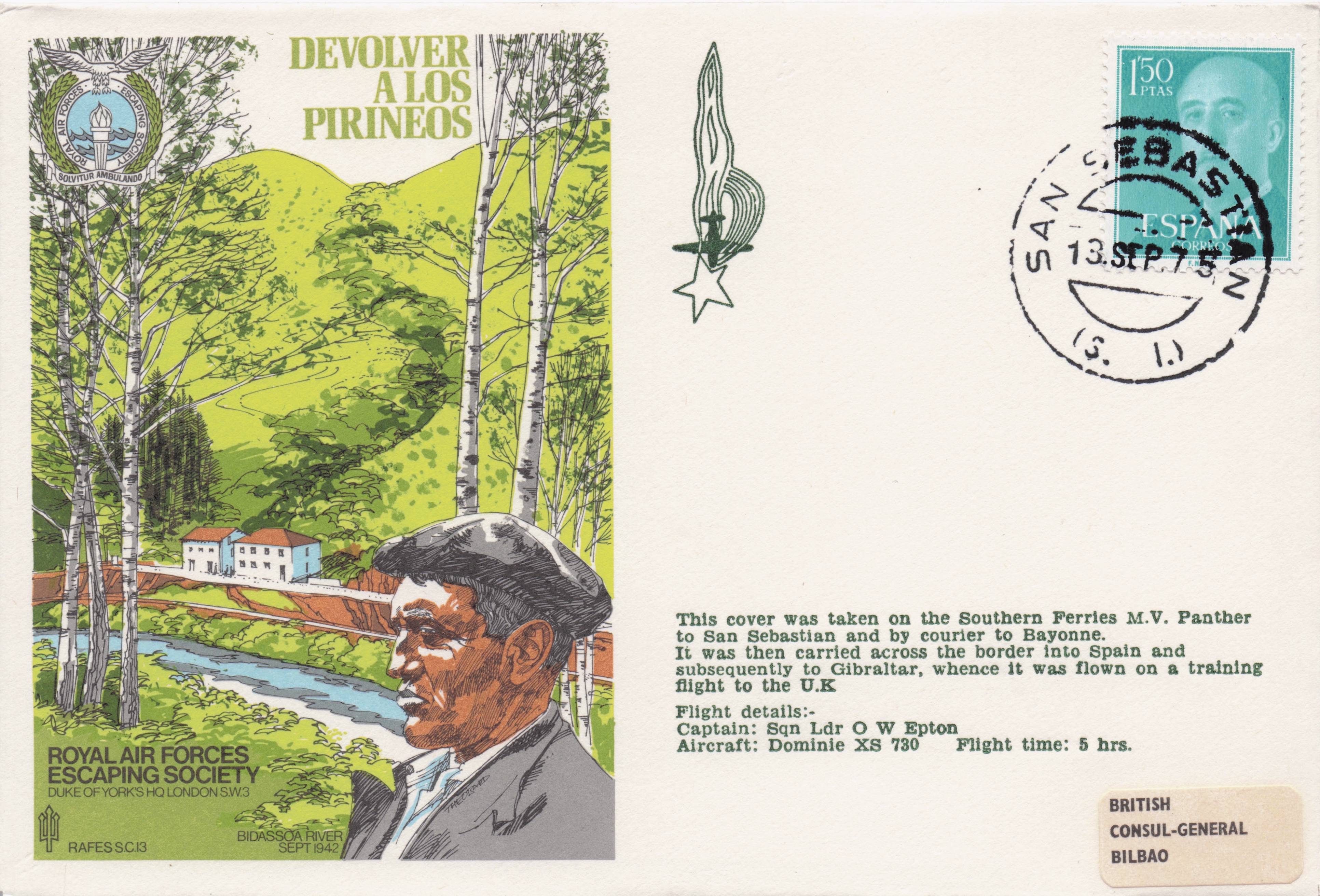 Spain WW2 Spanish WW2 Rare Military Royal Air Forces Escaping Society FDC