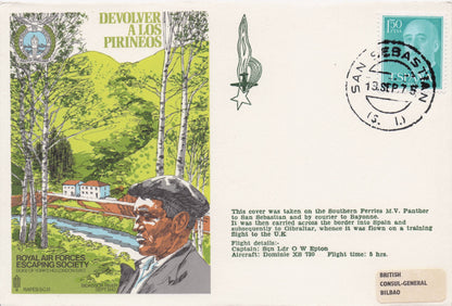 Spain WW2 Spanish WW2 Rare Military Royal Air Forces Escaping Society FDC