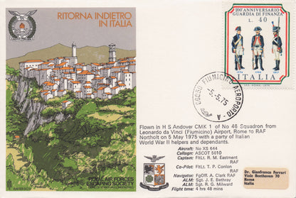 Italy WW2 Rare Military Royal Air Forces Escaping Society FDC