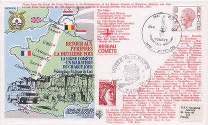 Belgian Waterloo WW2 Military Royal Air Forces Escaping Society FDC
