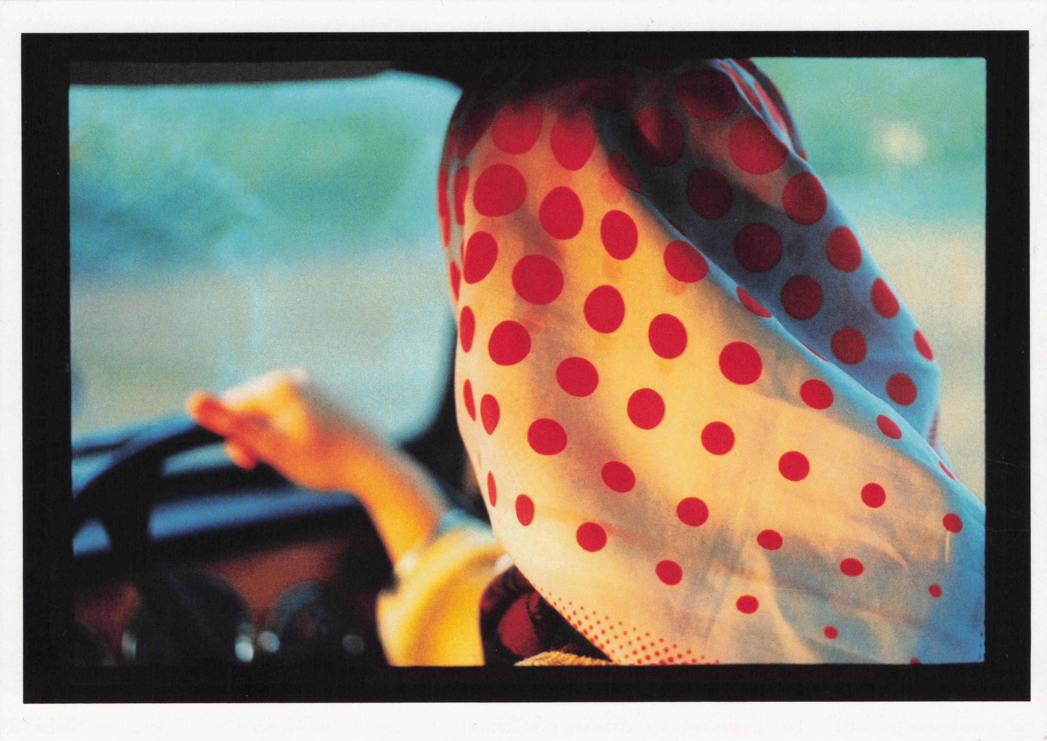 Anita Lady Smoking Driving By Glowing Landscape Photo Art Award Postcard