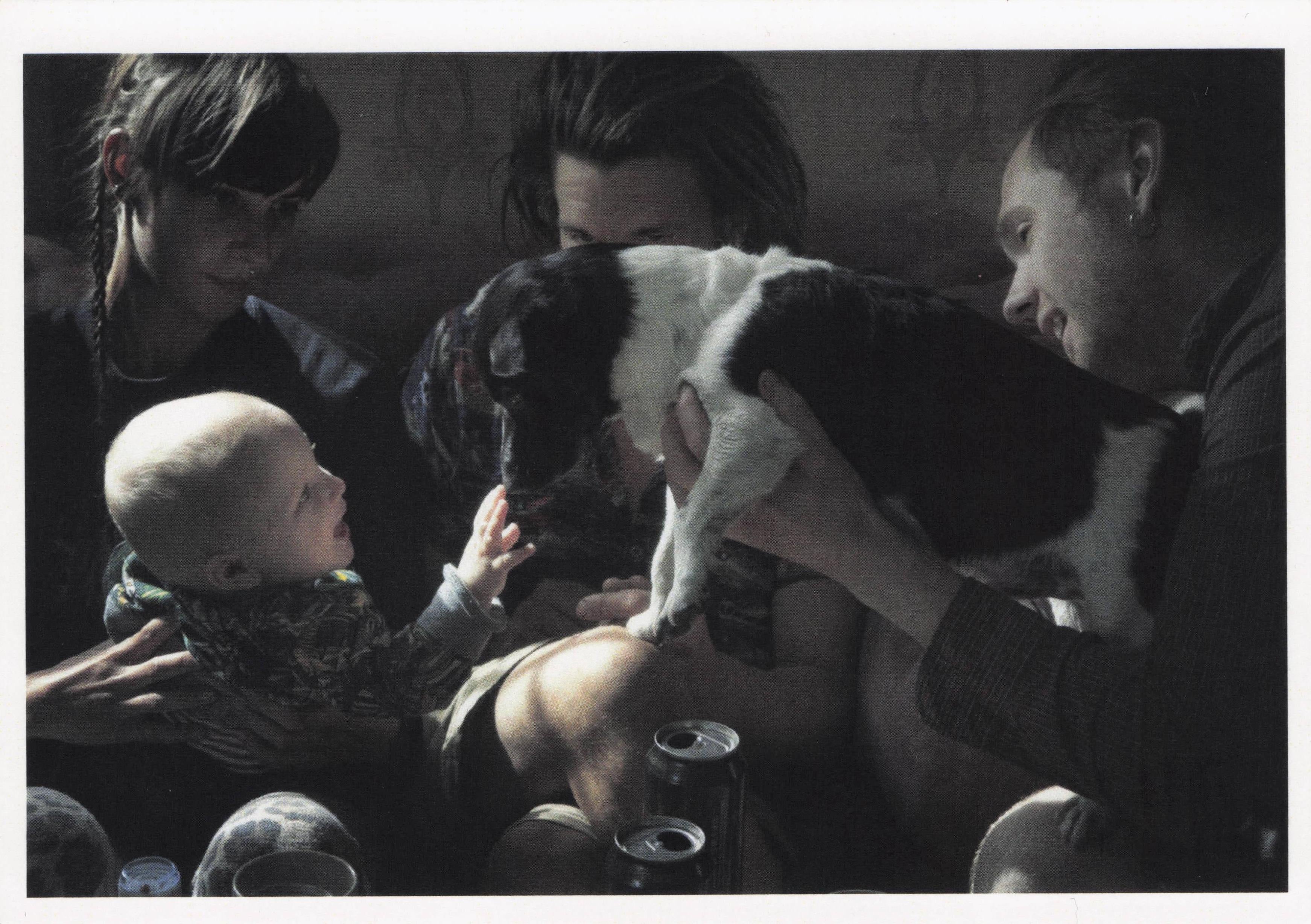 Dog Greeting Baby Child Over Beer Cans Hastings Photo Art Award Postcard