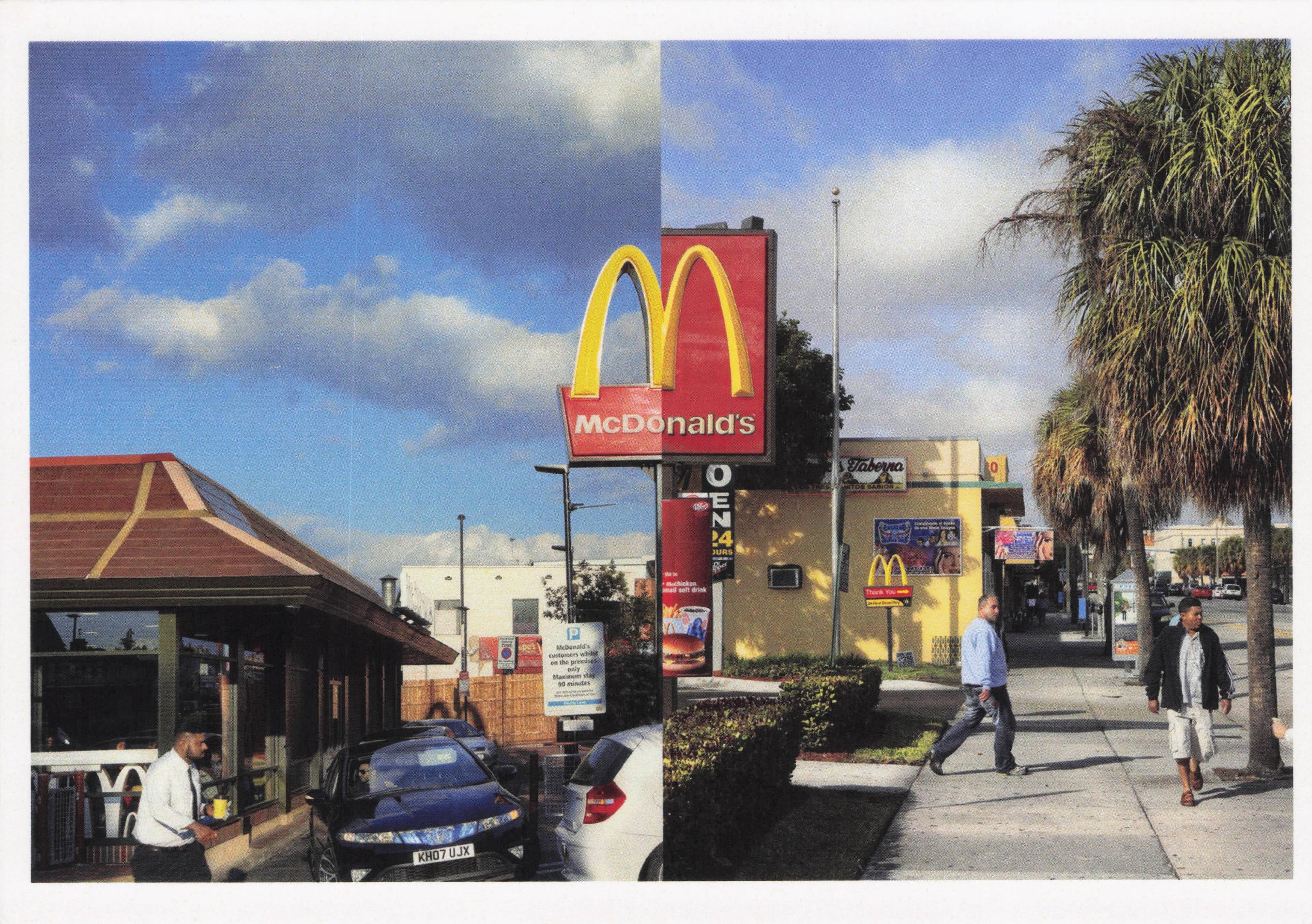 London Vs Miami American McDonalds Photo Art Award Postcard