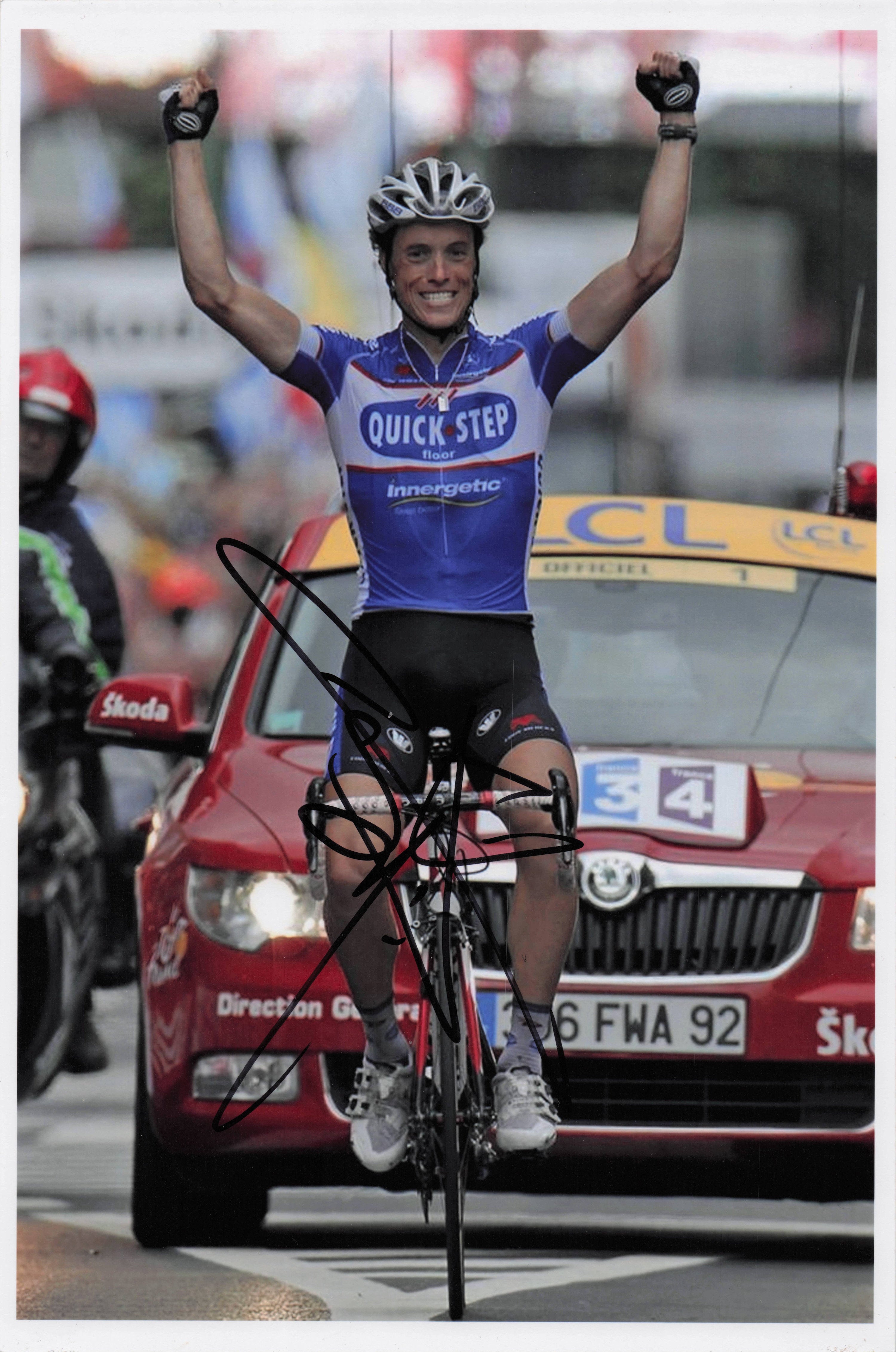 Sylvain Chavanel French Cyclist 2010 Tour De France 12x8 Hand Signed Photo