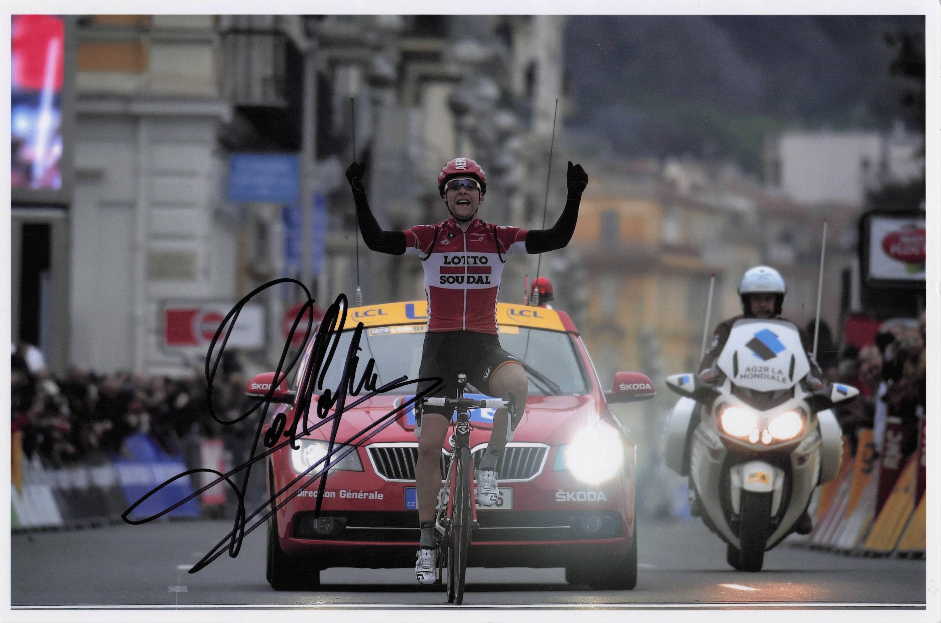 Tony Gallopin 2015 Tour De France Cyclist Cycling 12x8 Hand Signed Photo