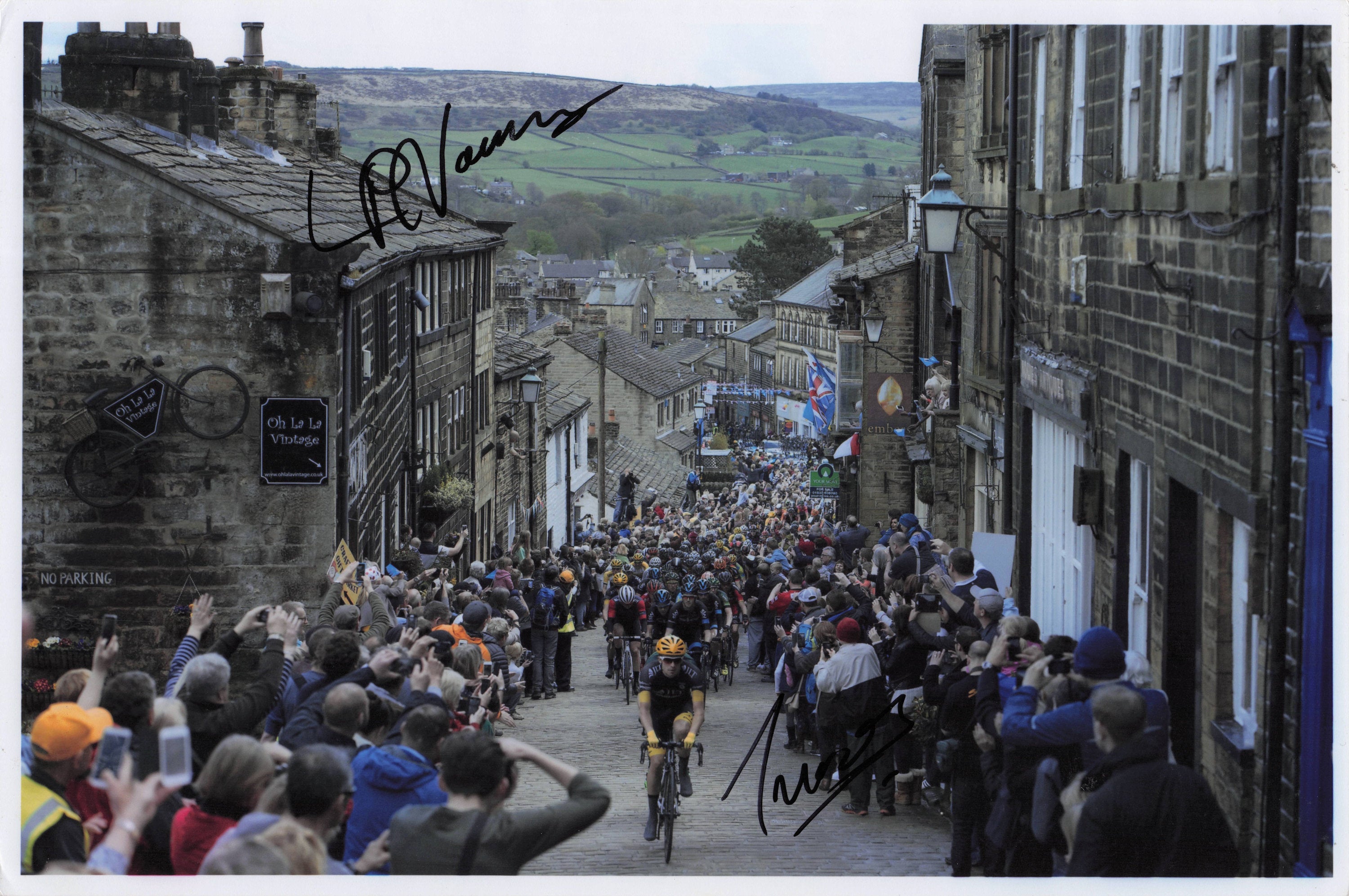 Lars Nordhaug Norway Cyclist Tour De Yorkshire 2015 12x8 Hand Signed Photo
