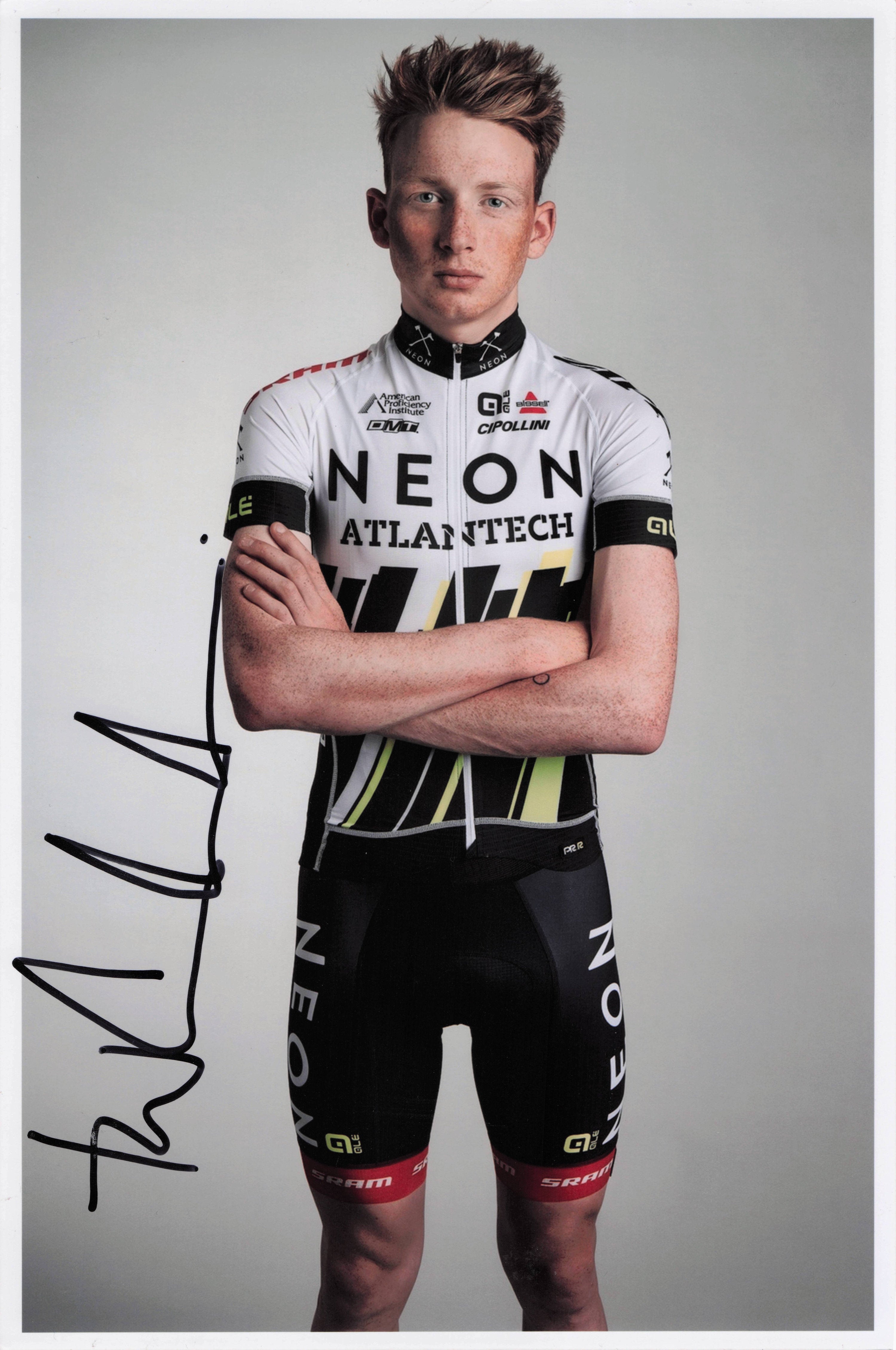 Tao Geoghegan Hart GB British Cyclist 12x8 Hand Signed Photo