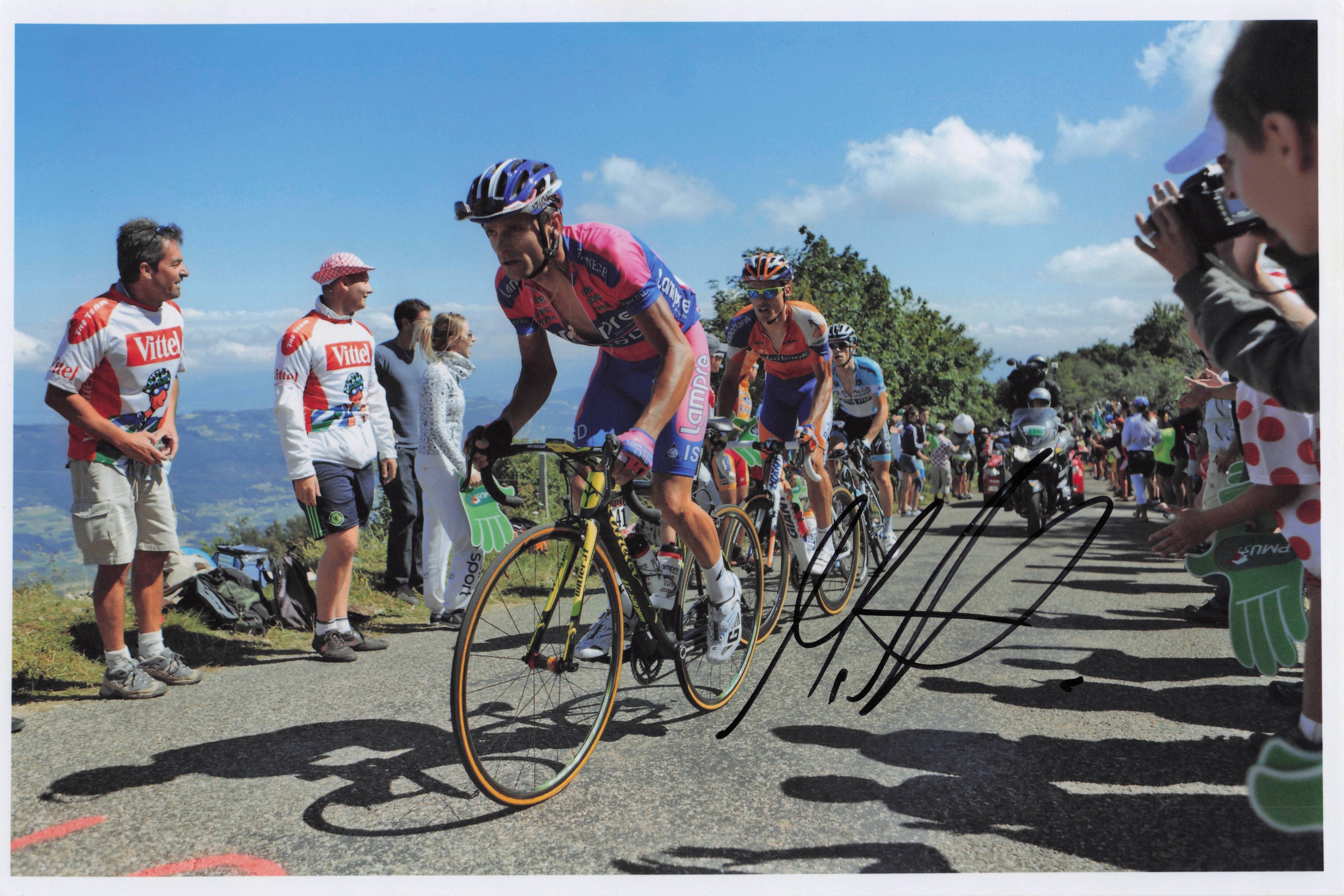 Michele Scarponi Italian Cyclist 2012 Tour De France 12x8 Hand Signed Photo