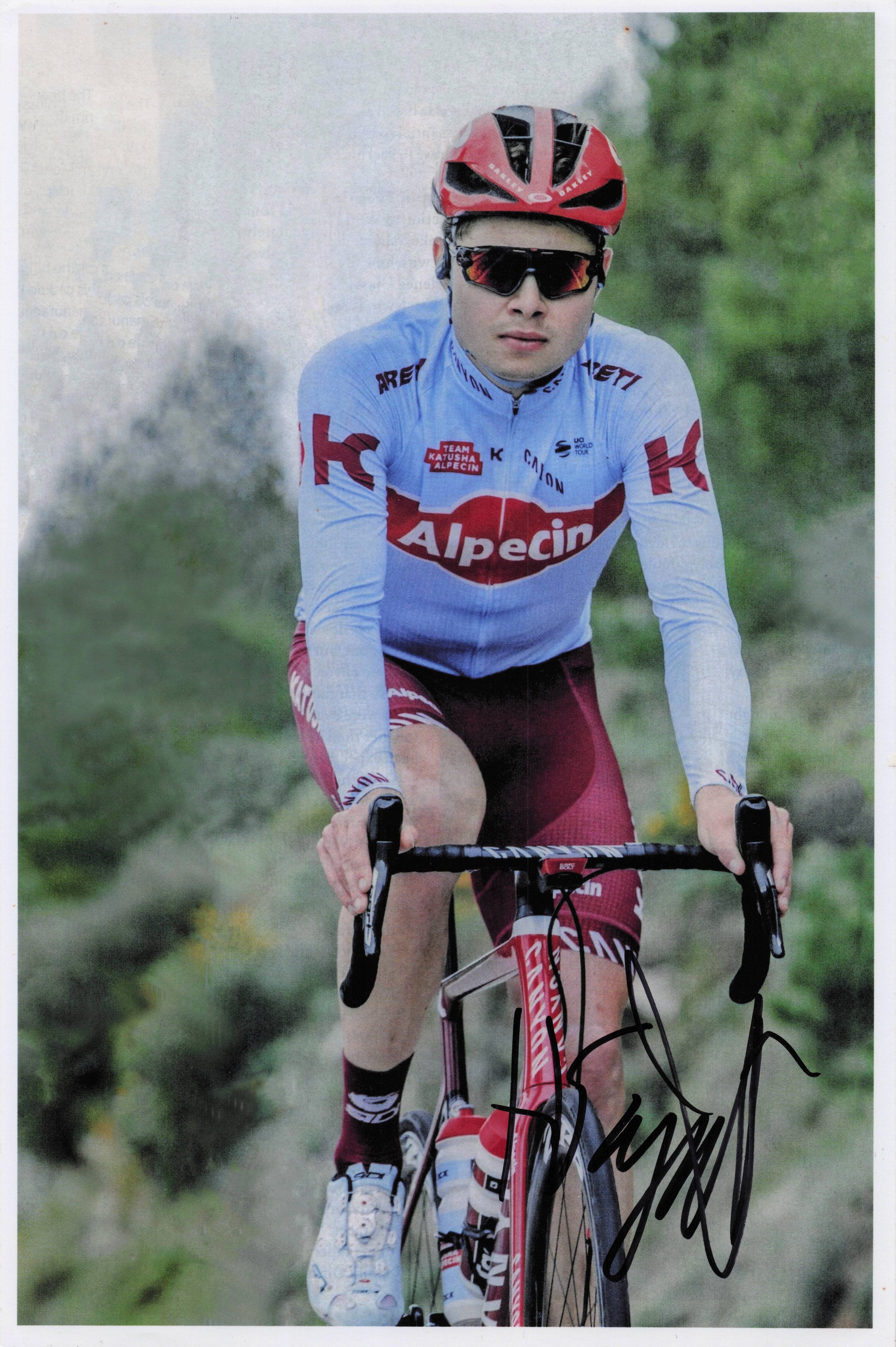 Harry Tanfield BG British Cyclist Cycling Giant 12x8 Hand Signed Photo