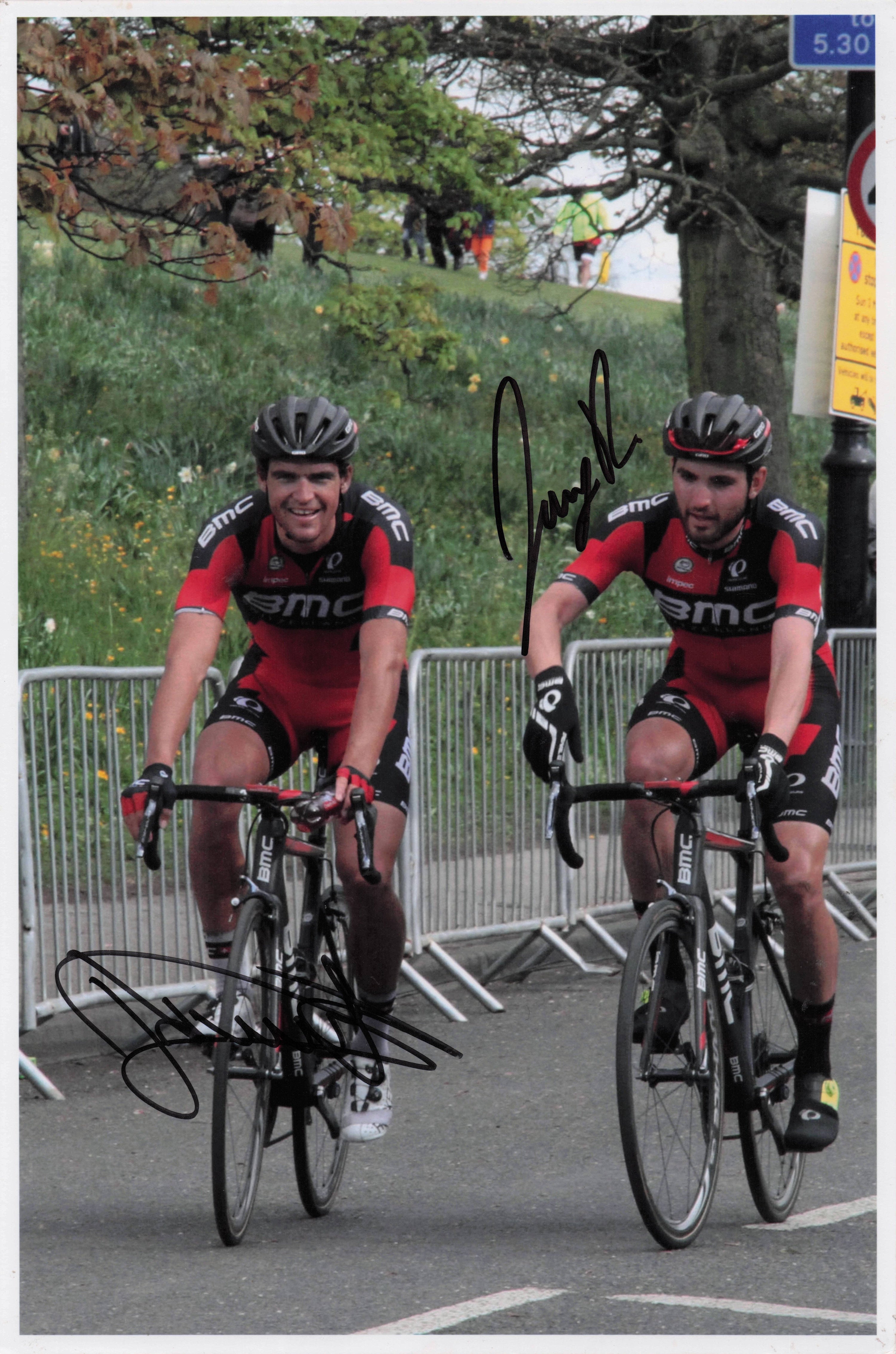 Greg Van Avermaet Belgium Joey Rosskopf USA Cyclist 12x8 Multi Hand Signed Photo
