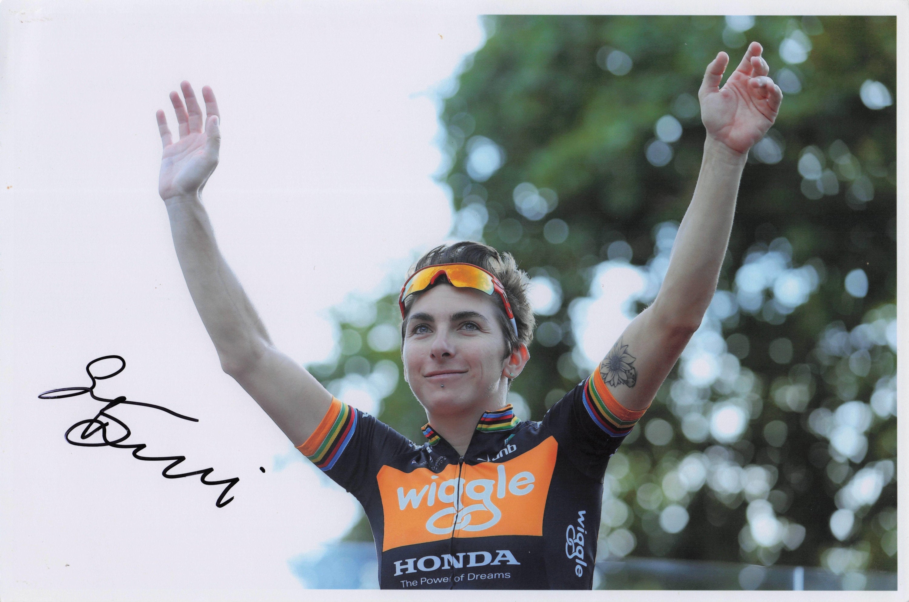 Georgia Bronzini Italian Cyclist 2014 London Race Win 12x8 Hand Signed Photo