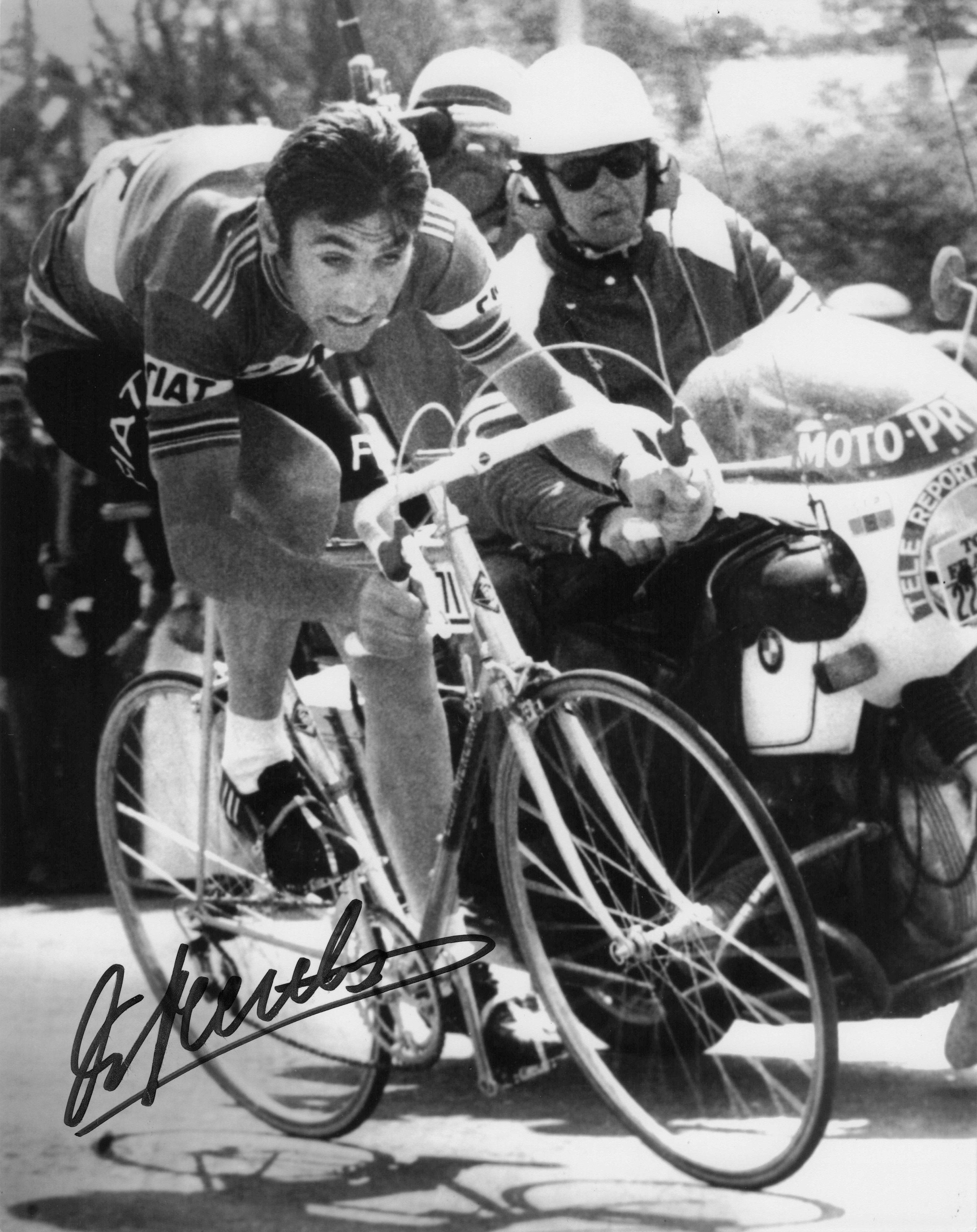 Eddie Merckx Belgium Cyclist 1977 Tour De France 10x8 Hand Signed Photo