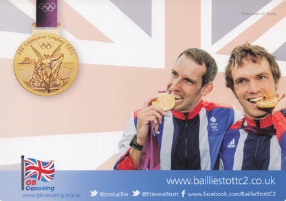 Tim Baillie Etienne Stott Canoe Olympic Champions Hand Signed Photo