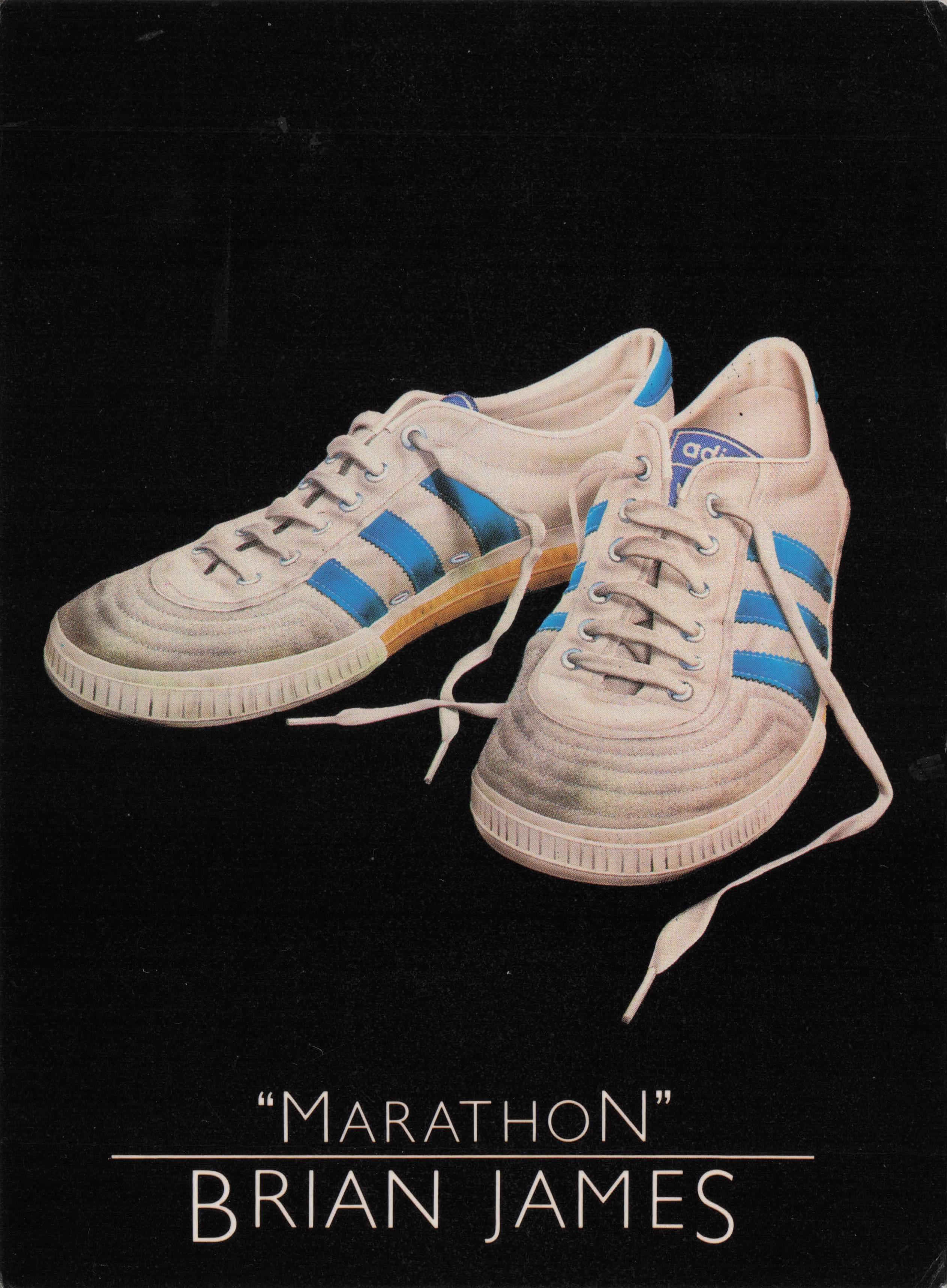 Blue Running Trainers Marathon Brian James Shoe Old Postcard