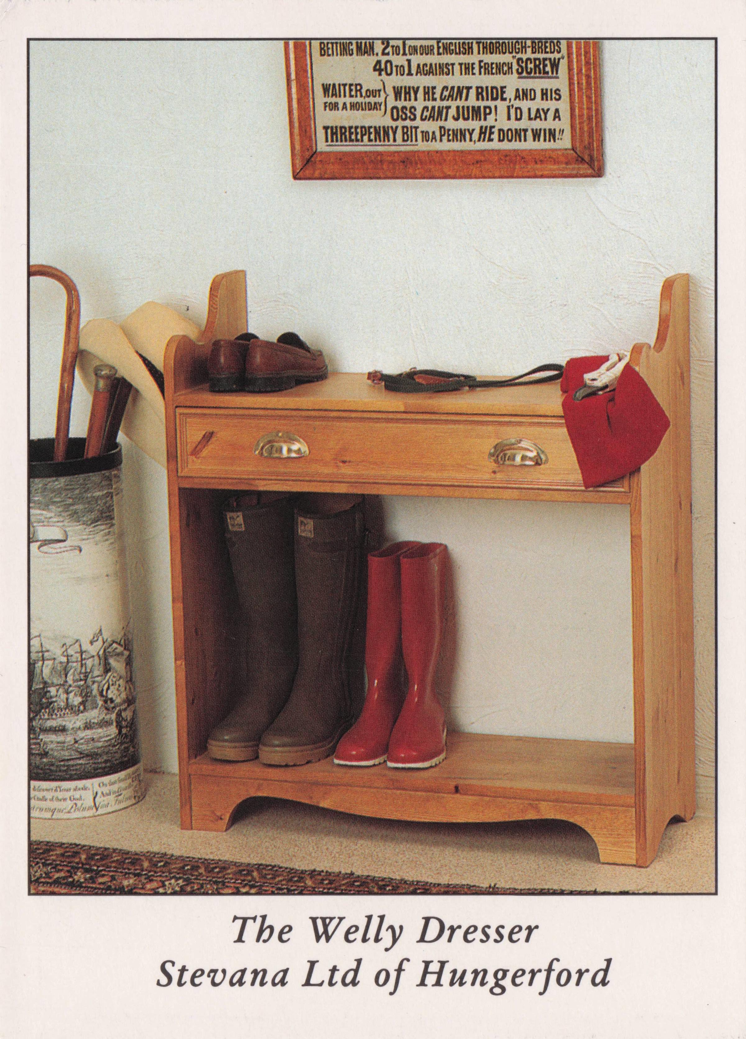 Hungerford Berkshire Wellington Boots Shoes Dresser Advertising Postcard