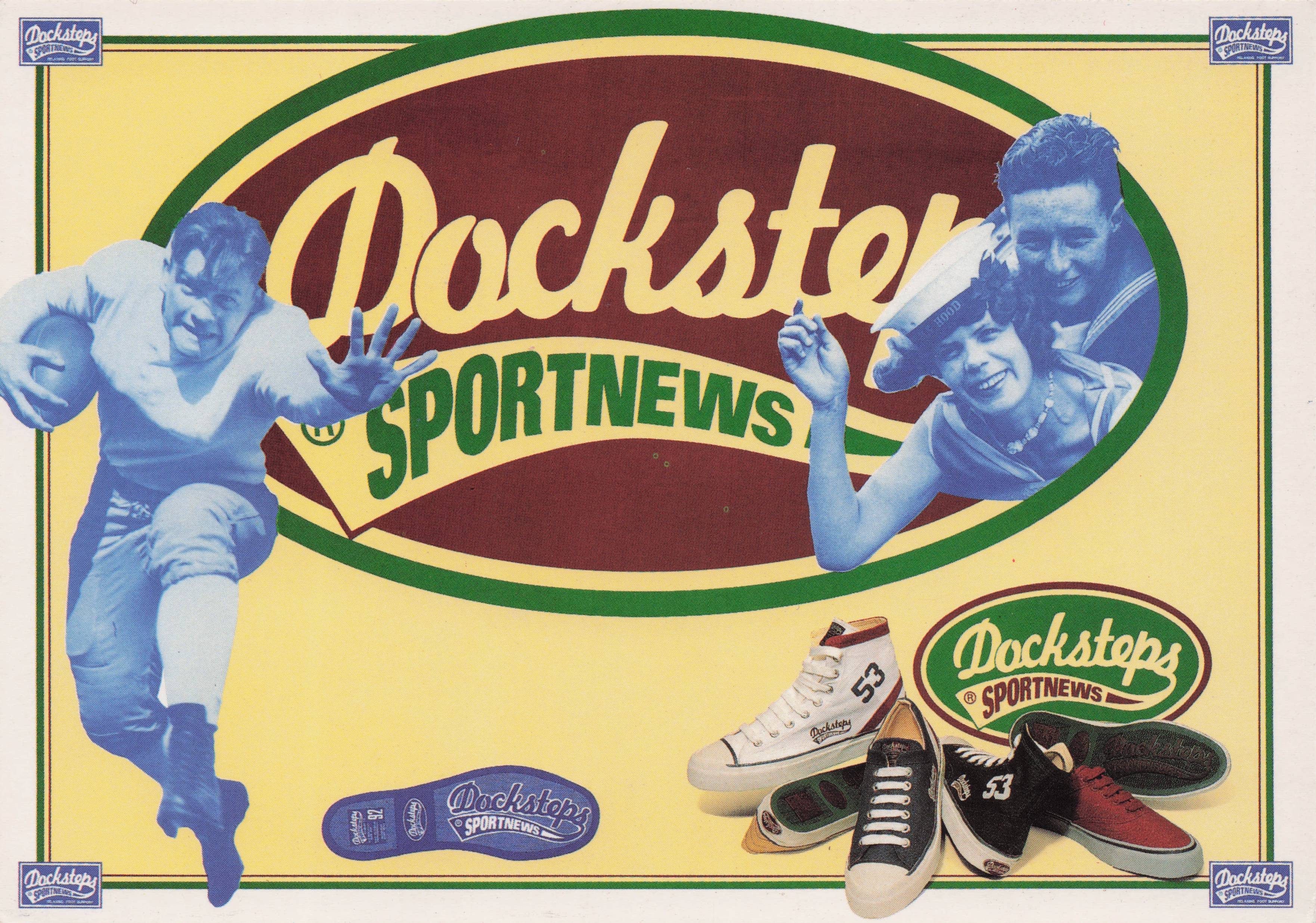 Dockster Sports Shoes Old Rugby Player Advertising Postcard