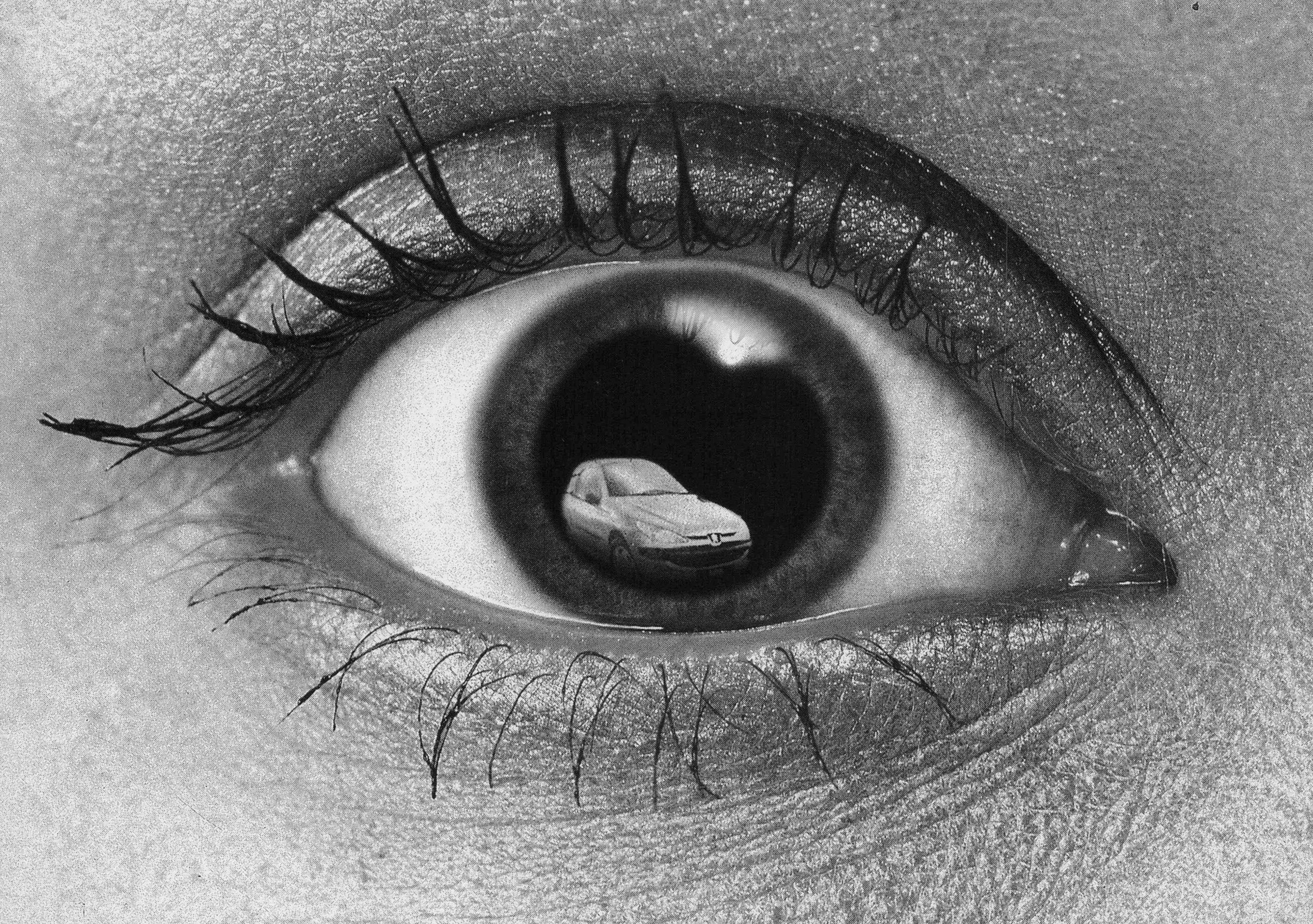 Peugeot 206 Inside Car Eye Retina Transport Advertising Postcard
