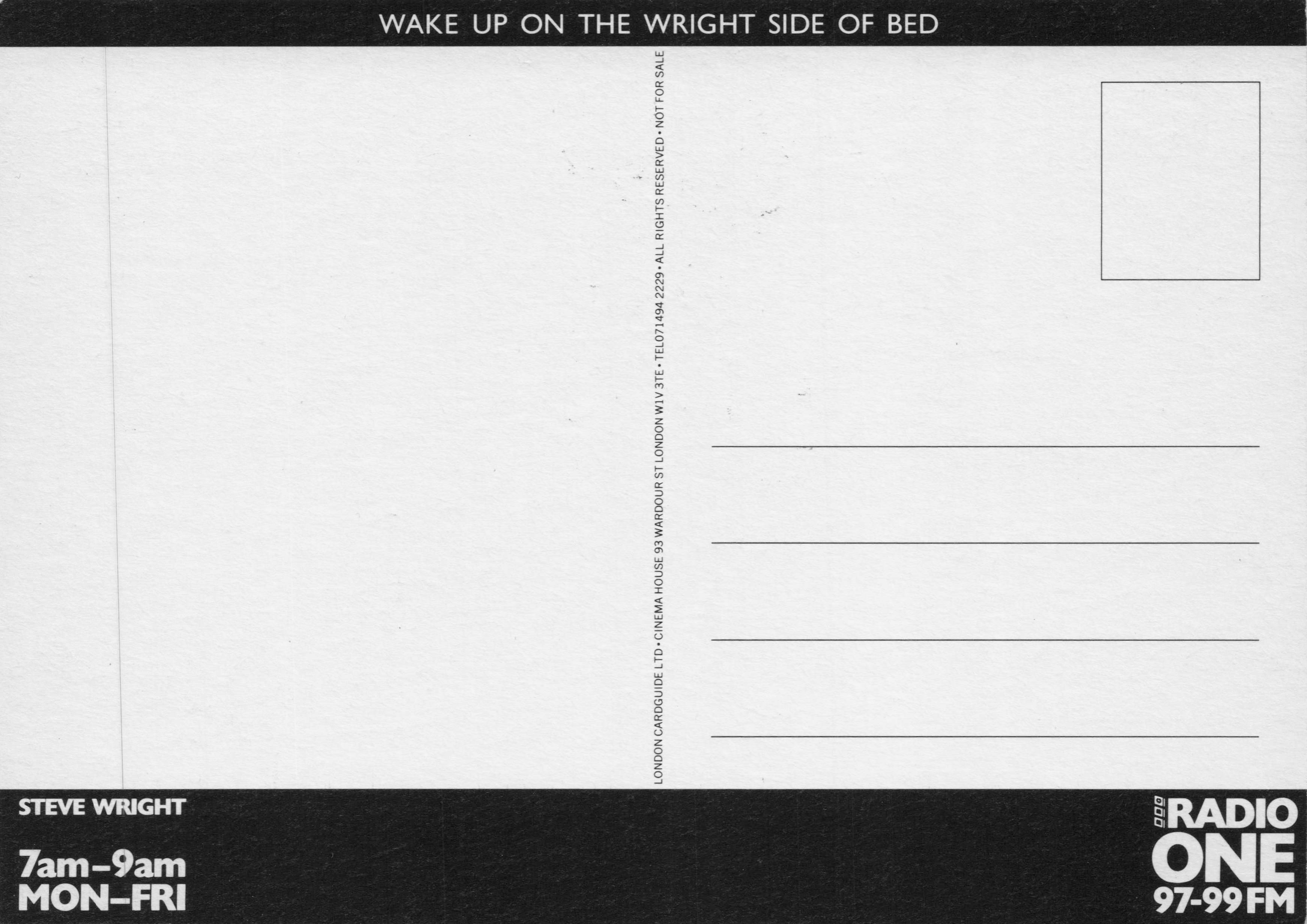 Steve Wright DJ BBC Breakfast Show Radio 1 Vintage Advertising Postcard