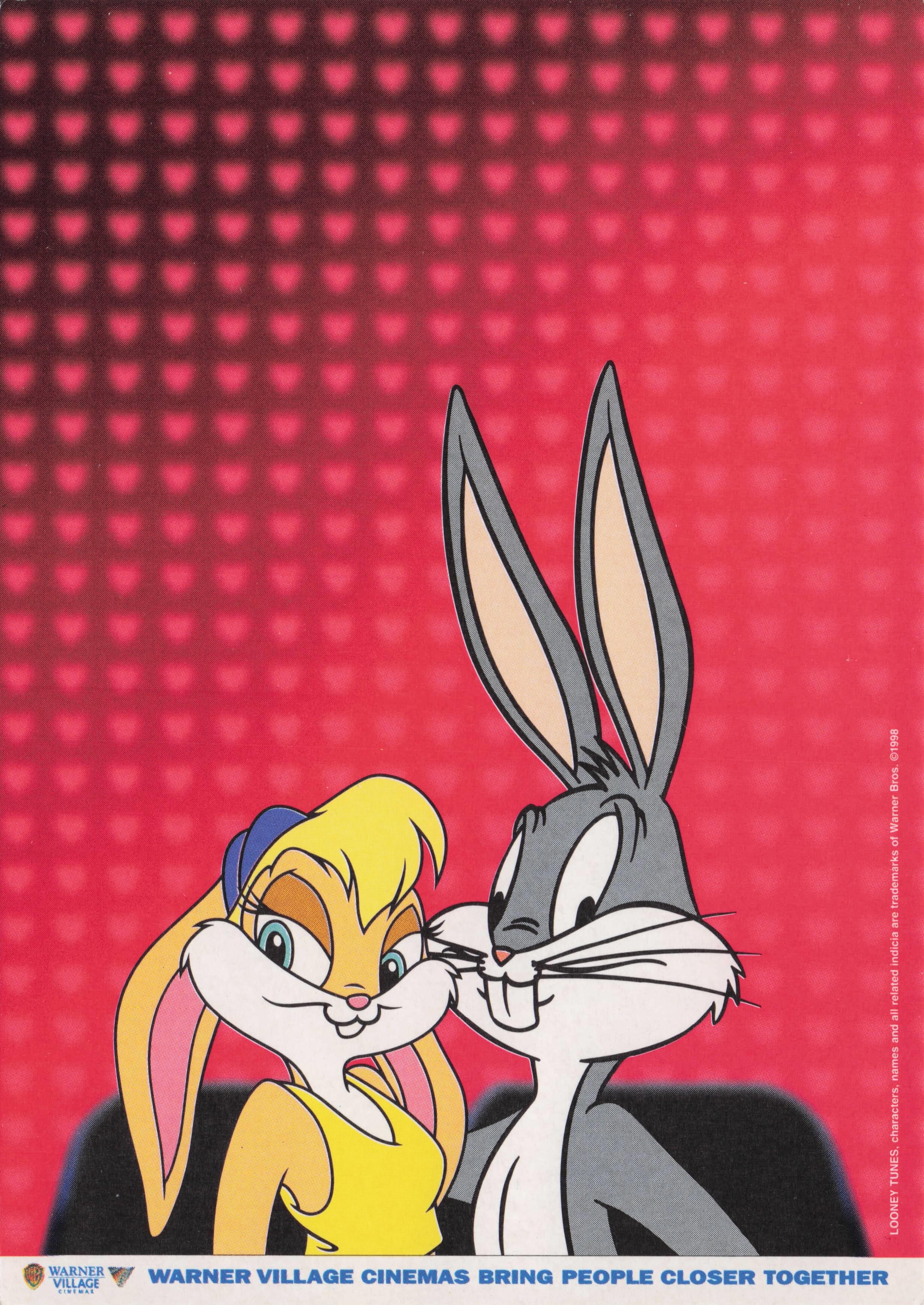 Bugs Bunny Hanna Barbara London Cinema Advertising Postcard