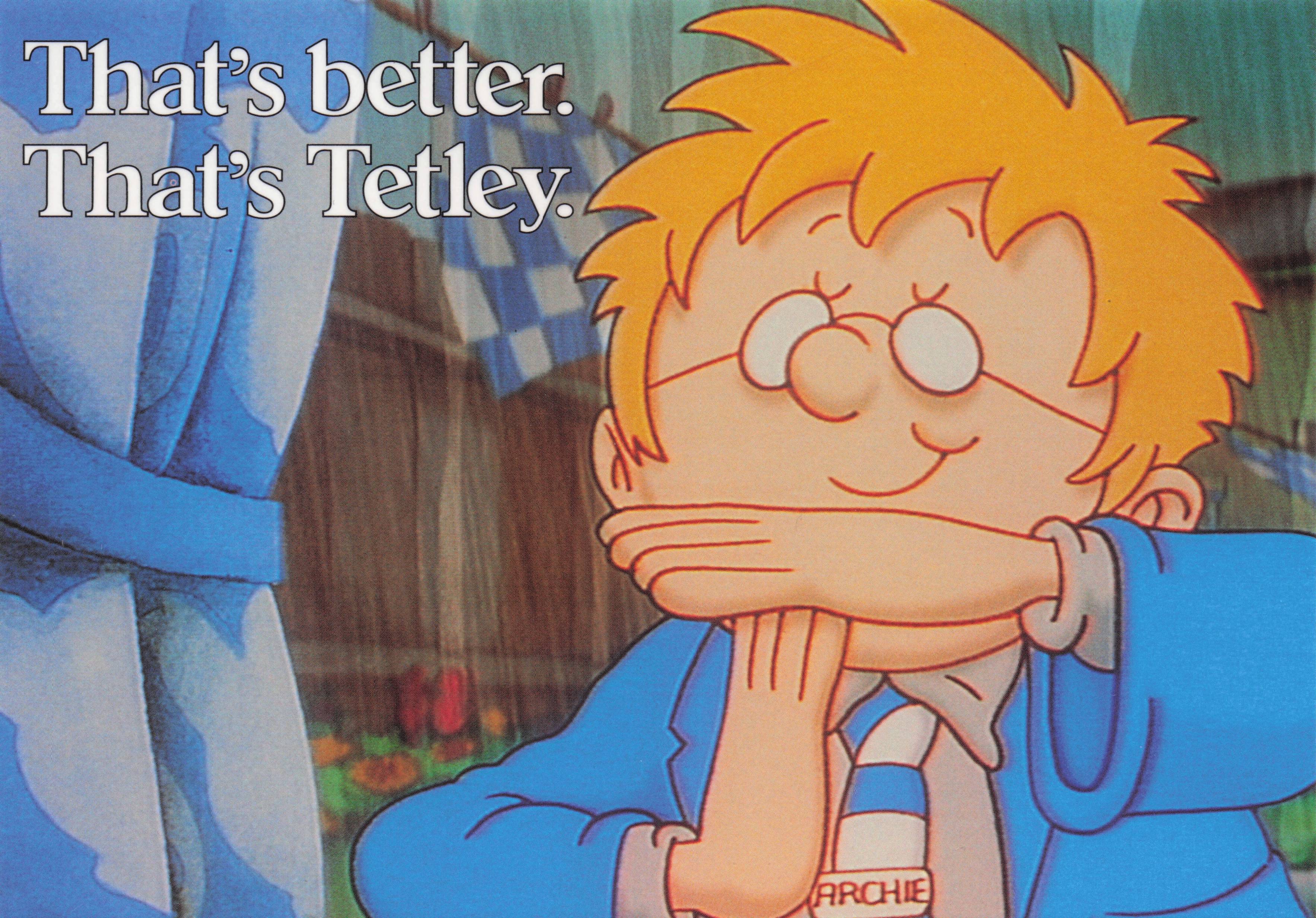 Tetley Tea Bags Archie Youngest Cartoon Boy Advertising Postcard