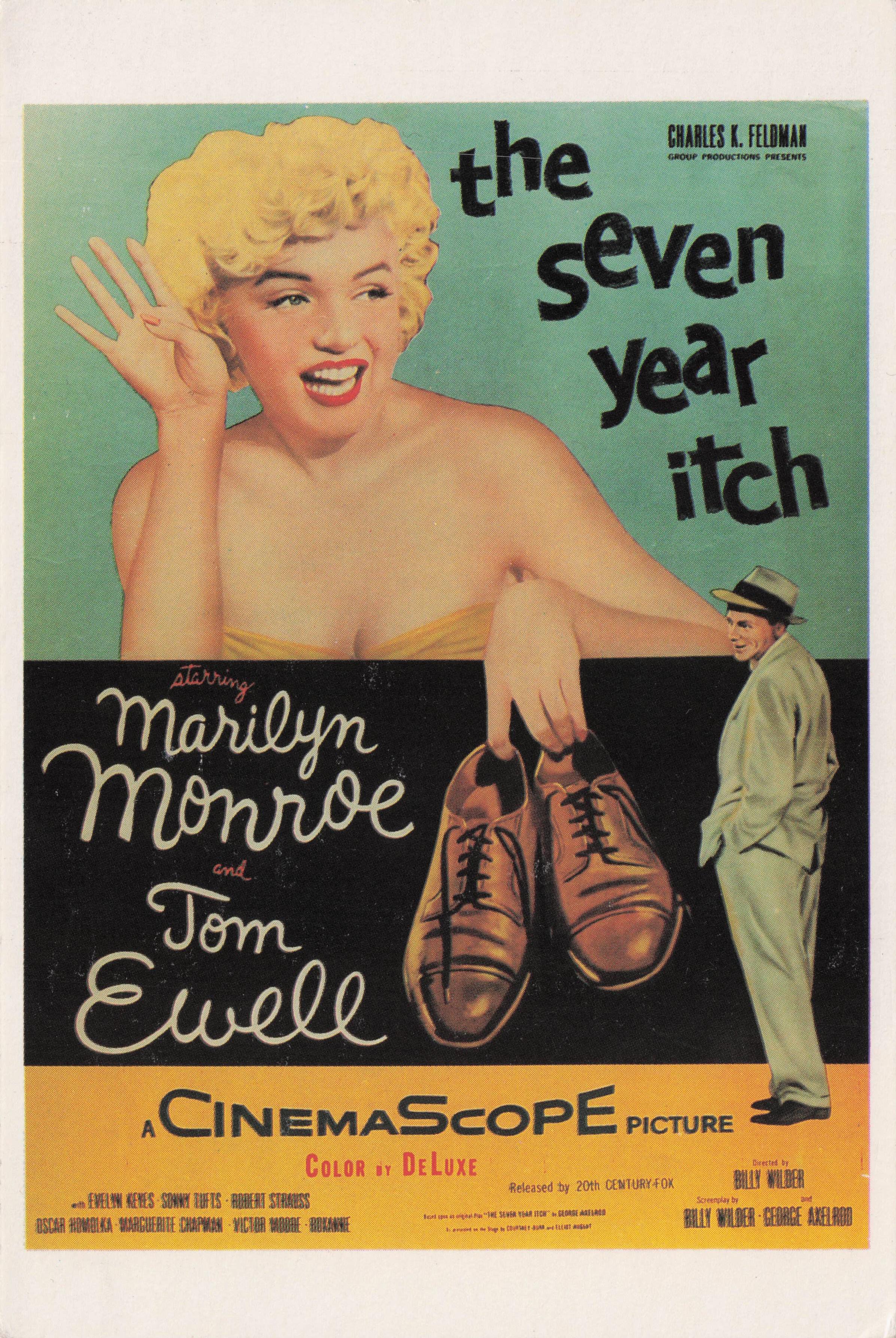Marilyn Monroe The Seven Year Itch Film Shoes Poster Postcard