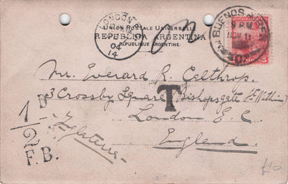 Buenos Aires Argentina Lion Handler Animal Tamer Old 1904 Postcard