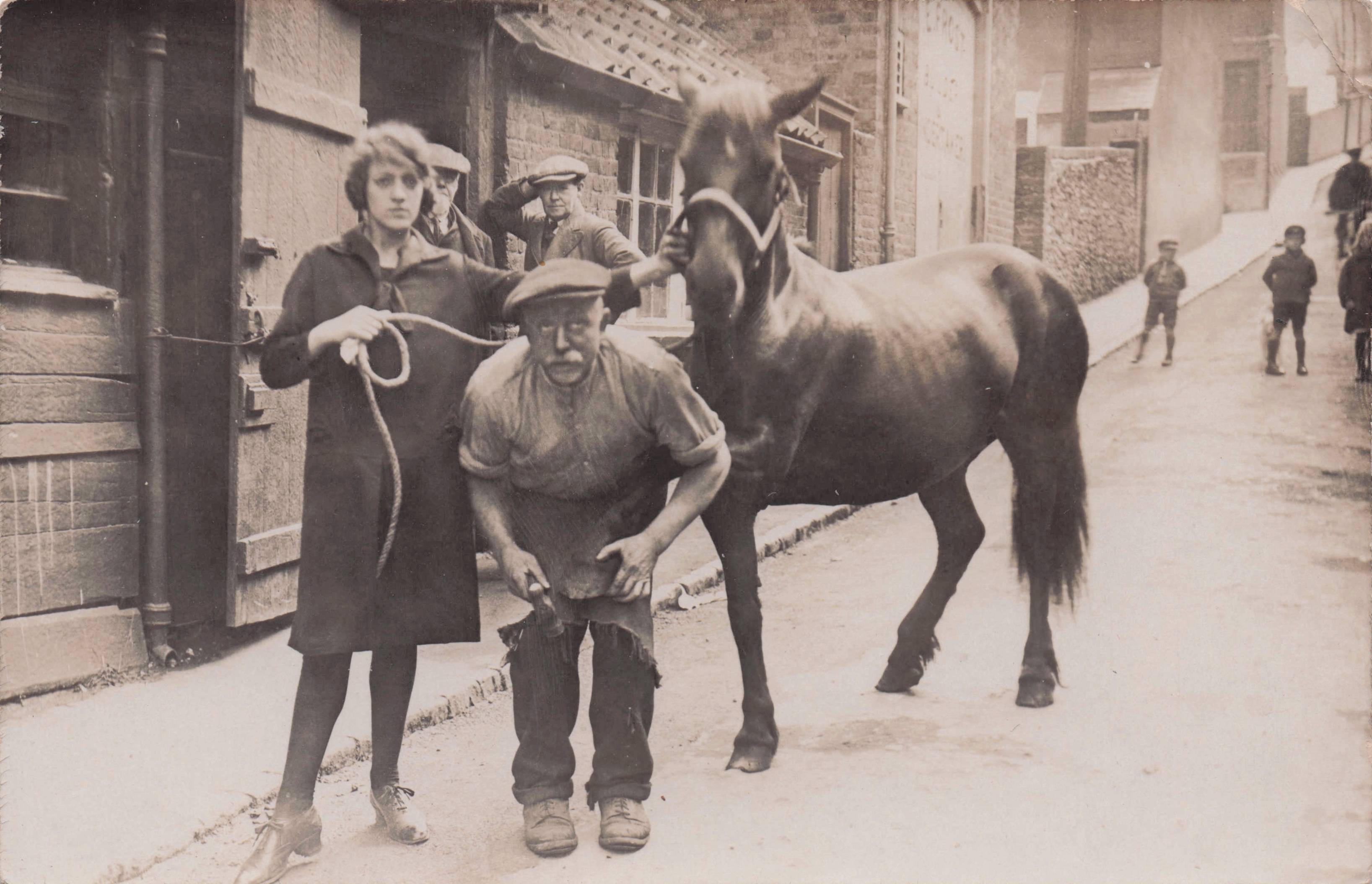 Bunkers Hill Buckland Dover Old Horse Street View Real Photo Postcard