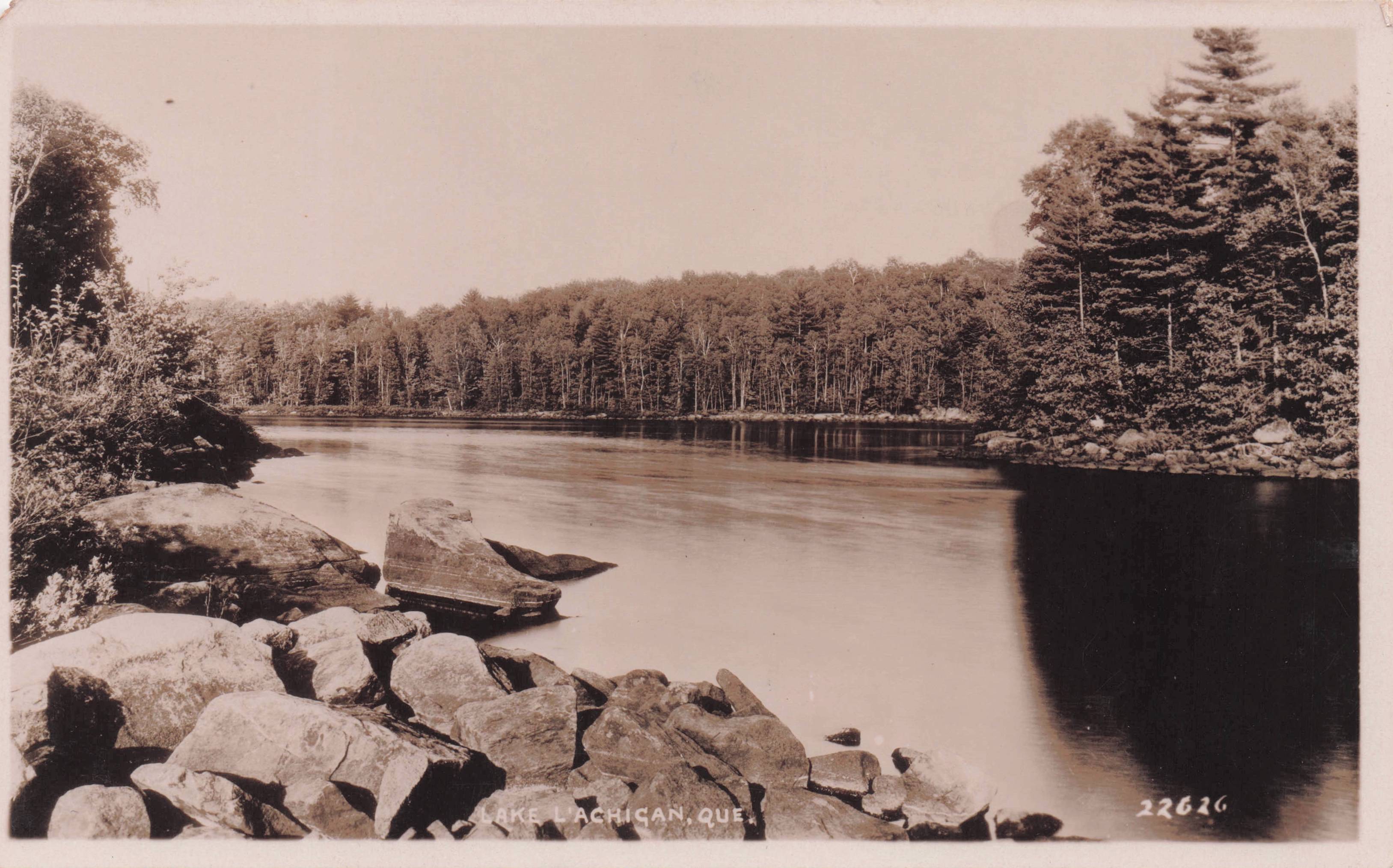 Lake L'Achigan Quebec No 22626 Canada Old Rare Real Photo Postcard