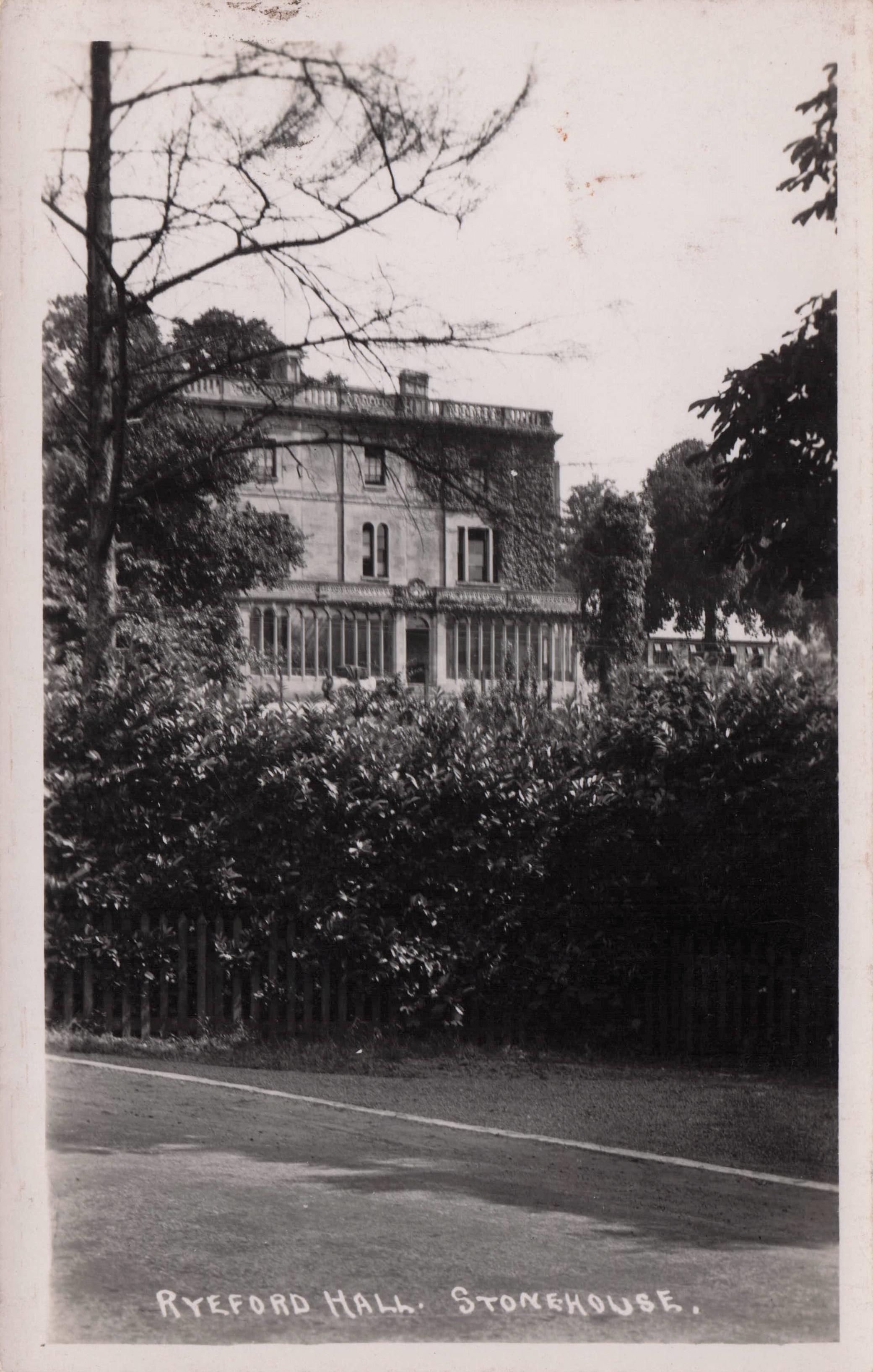 Ryeford Hall School Stonehouse Gloucs Antique Real Photo Postcard