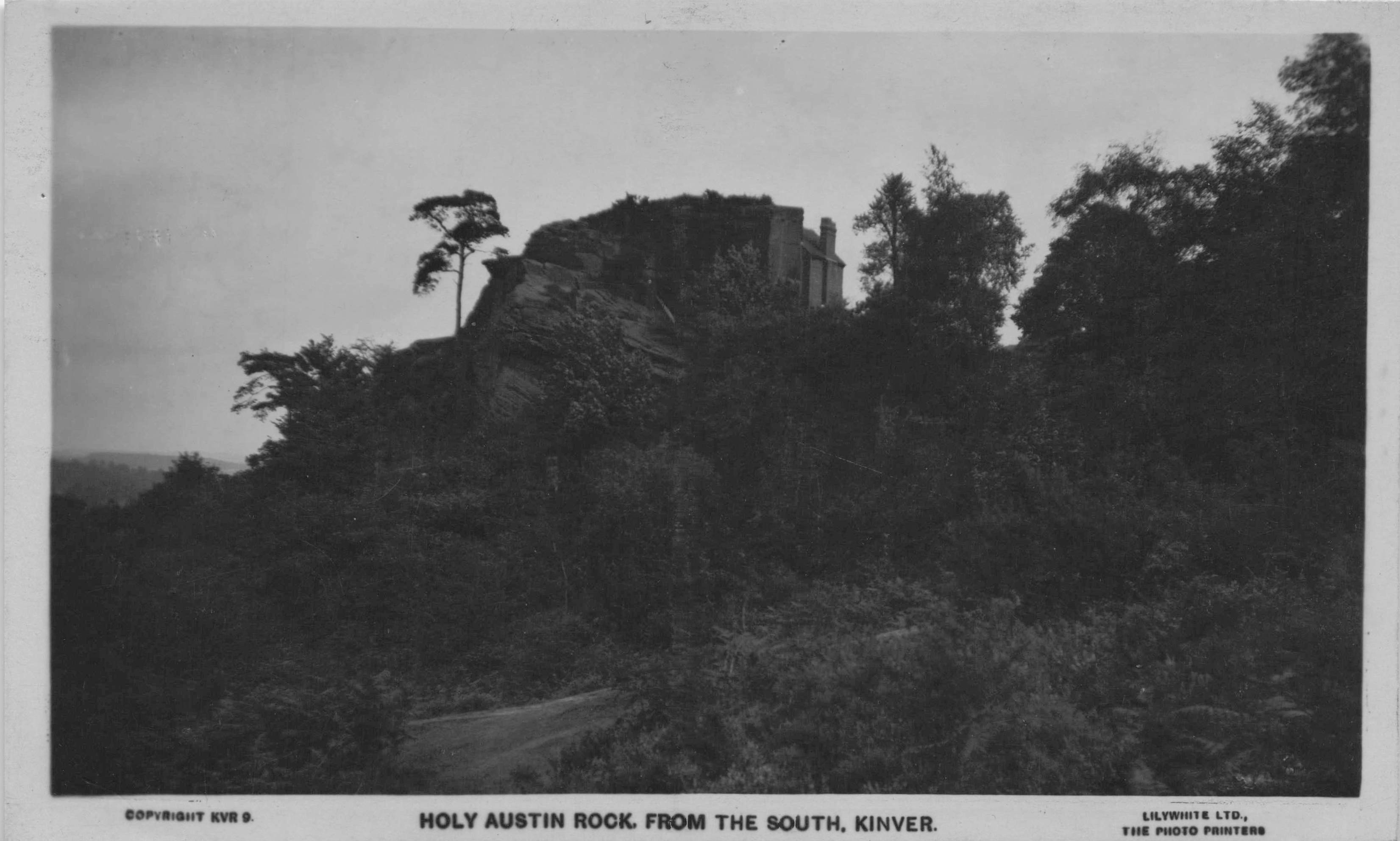 Holy Austin Rock Kinver From The South Old Staffs RPC Postcard