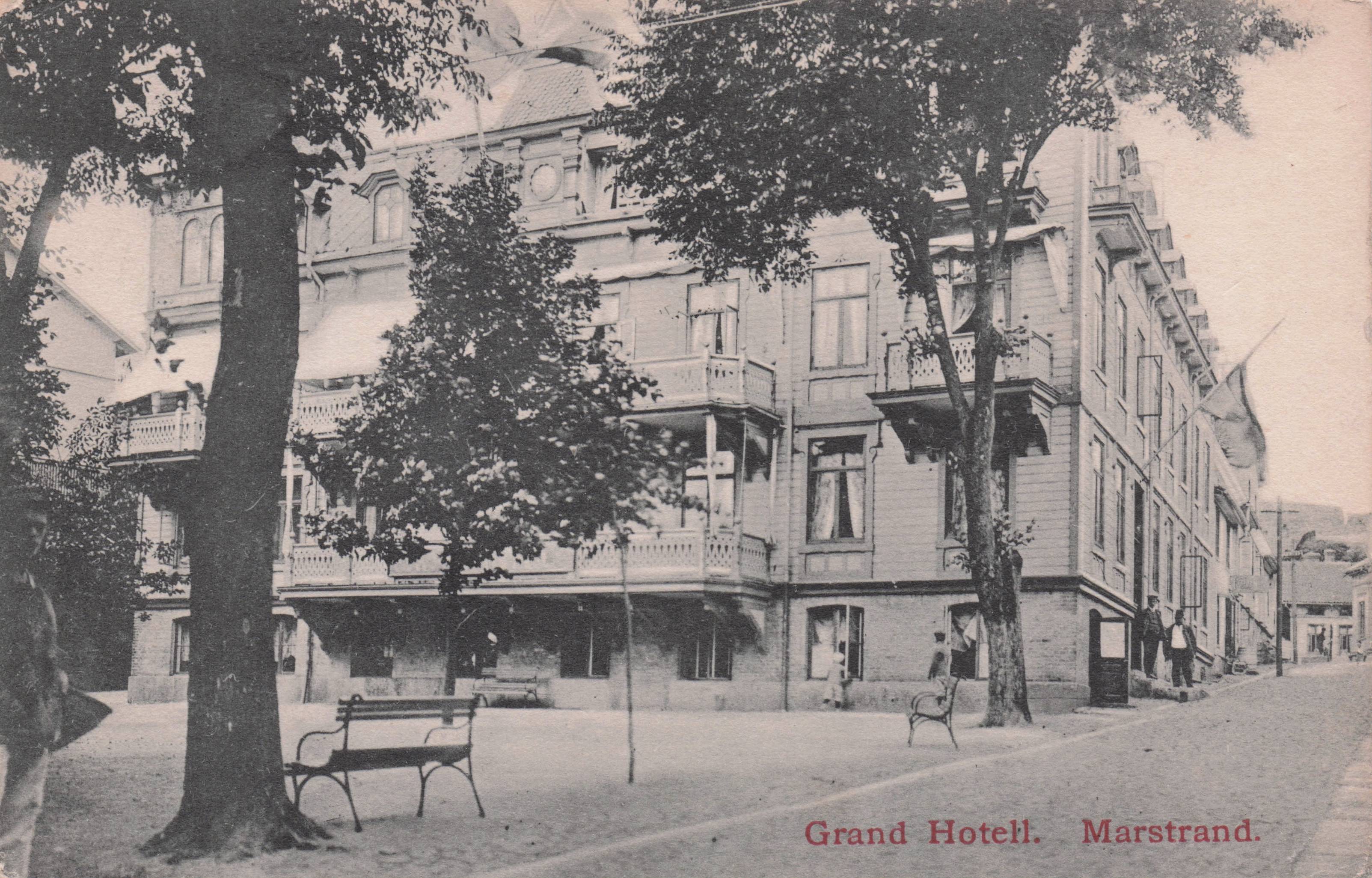 Posh People at Grand Hotel Marstrand Sweden Antique Rare Postcard