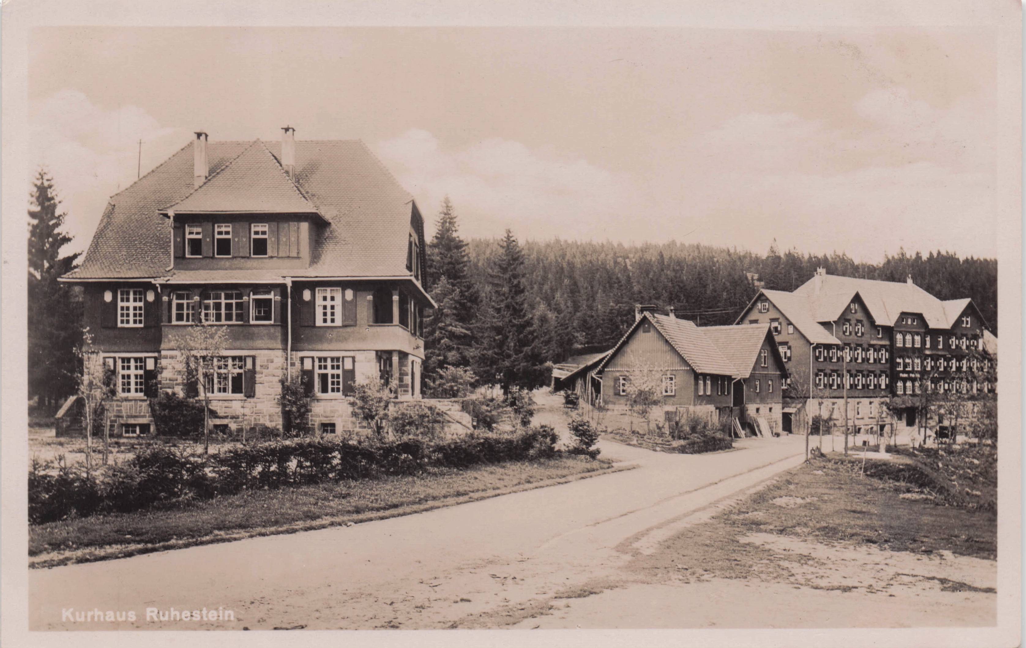 Kurhaus Ruhestein Hotel Pension Germany Old RPC Postcard