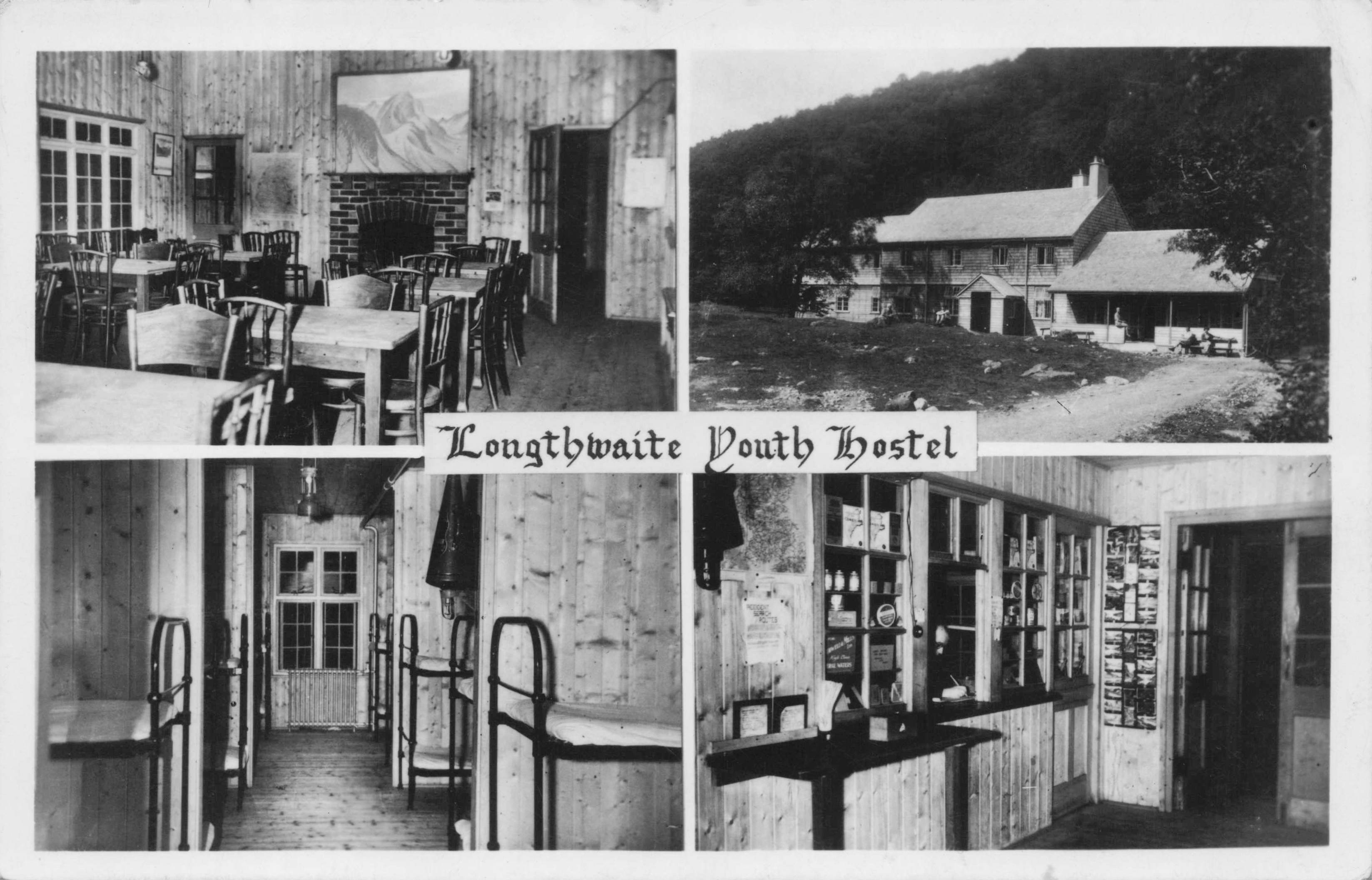 Longthwaite Youth Hostel Cumbria Multi View Old Real Photo Postcard
