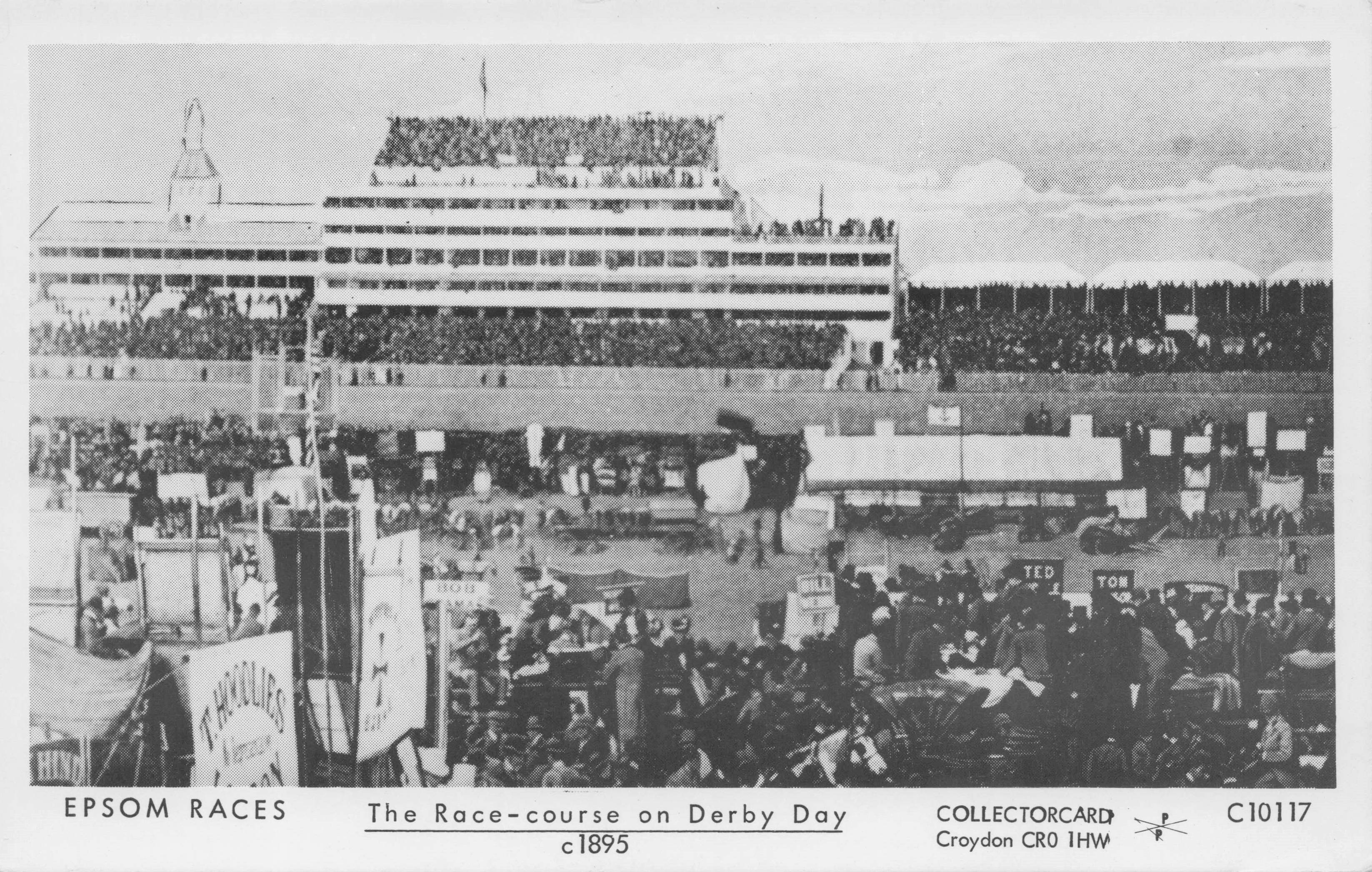 Epsom Victorian Derby Day Horse Race Surrey Vintage Photo Postcard
