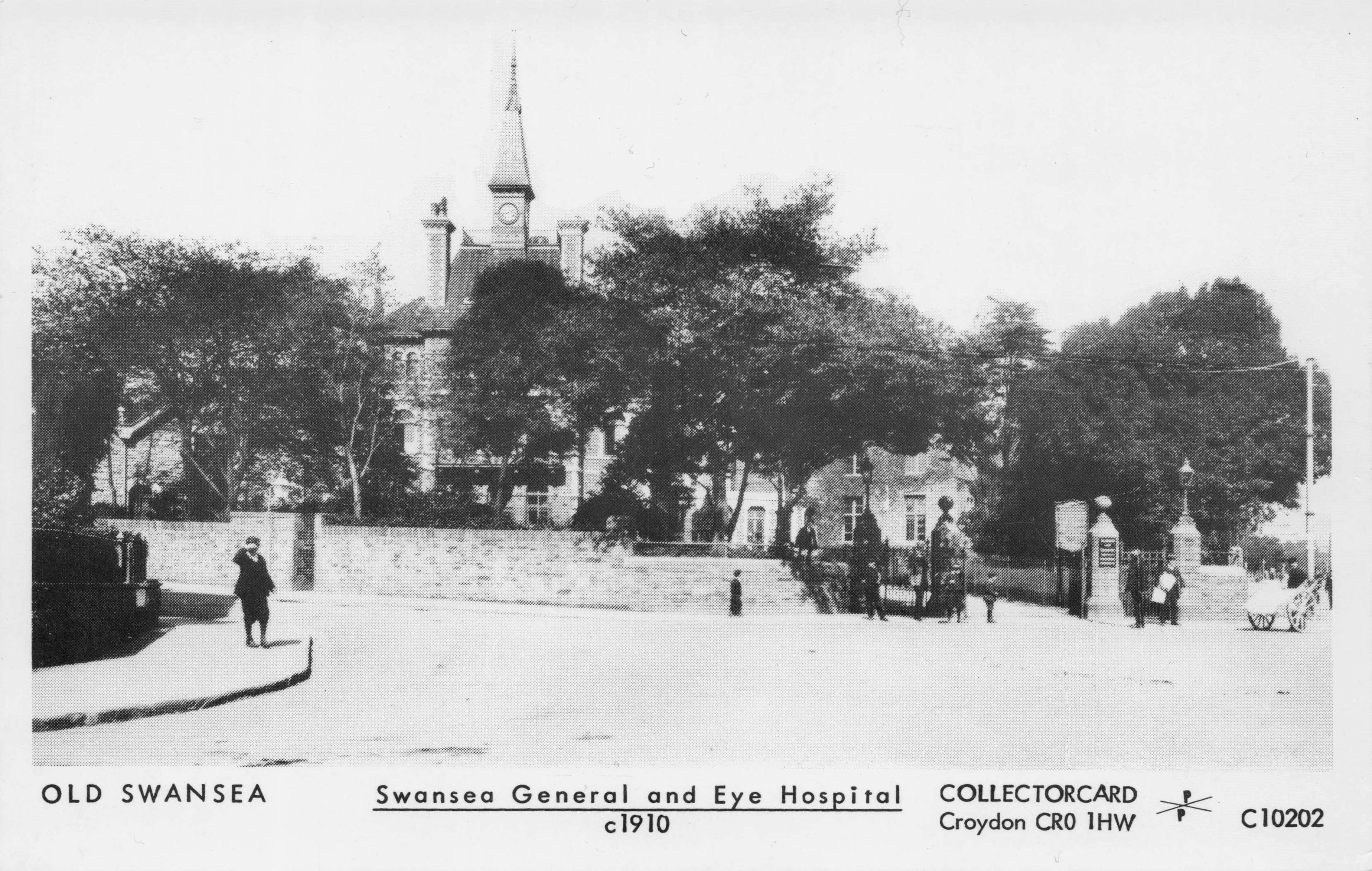 Swansea & Eye Welsh General Hospital in 1910 Photo Postcard