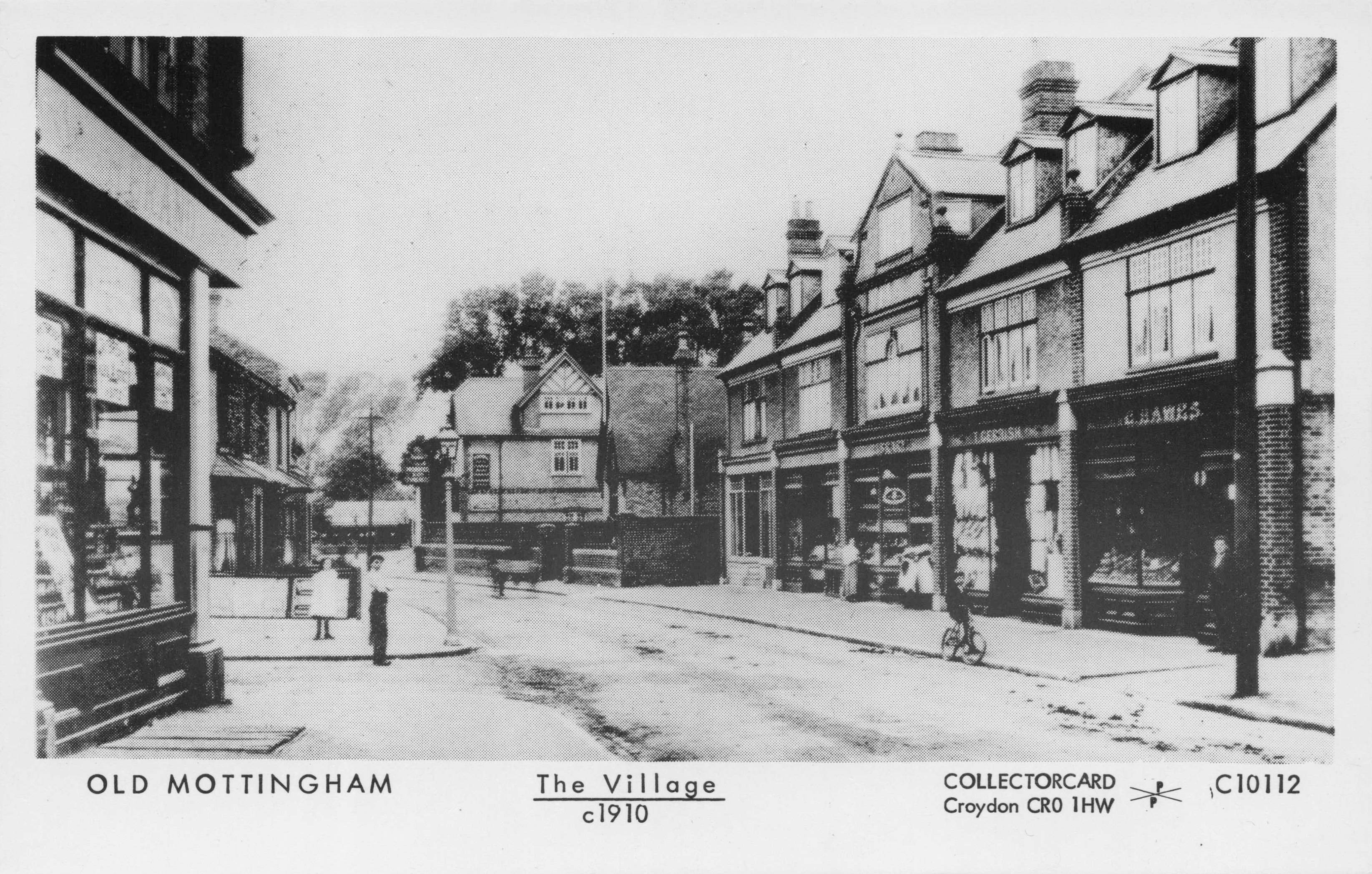 Mottingham London Old Village in 1910 Bicycles Shops Photo Postcard